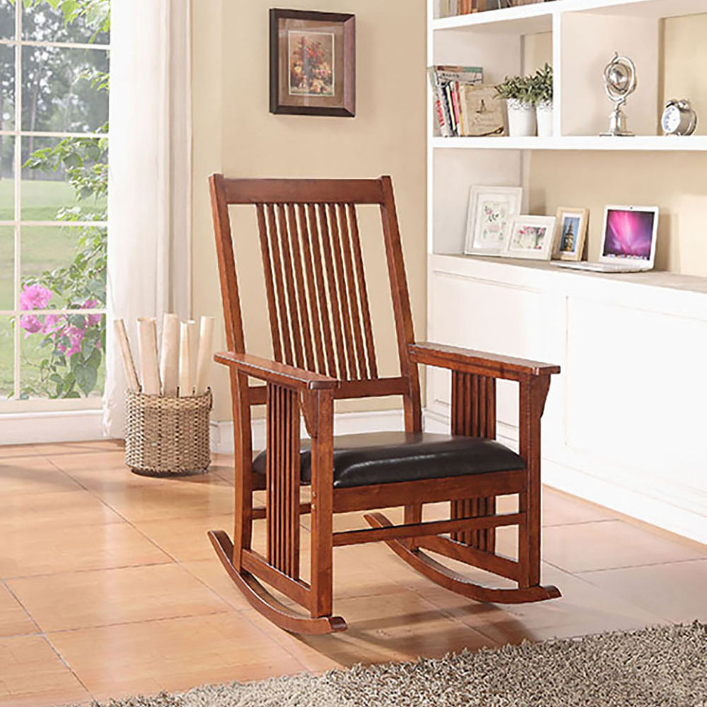 Tobacco Rocking Chair | Slat Back Porch Rocker