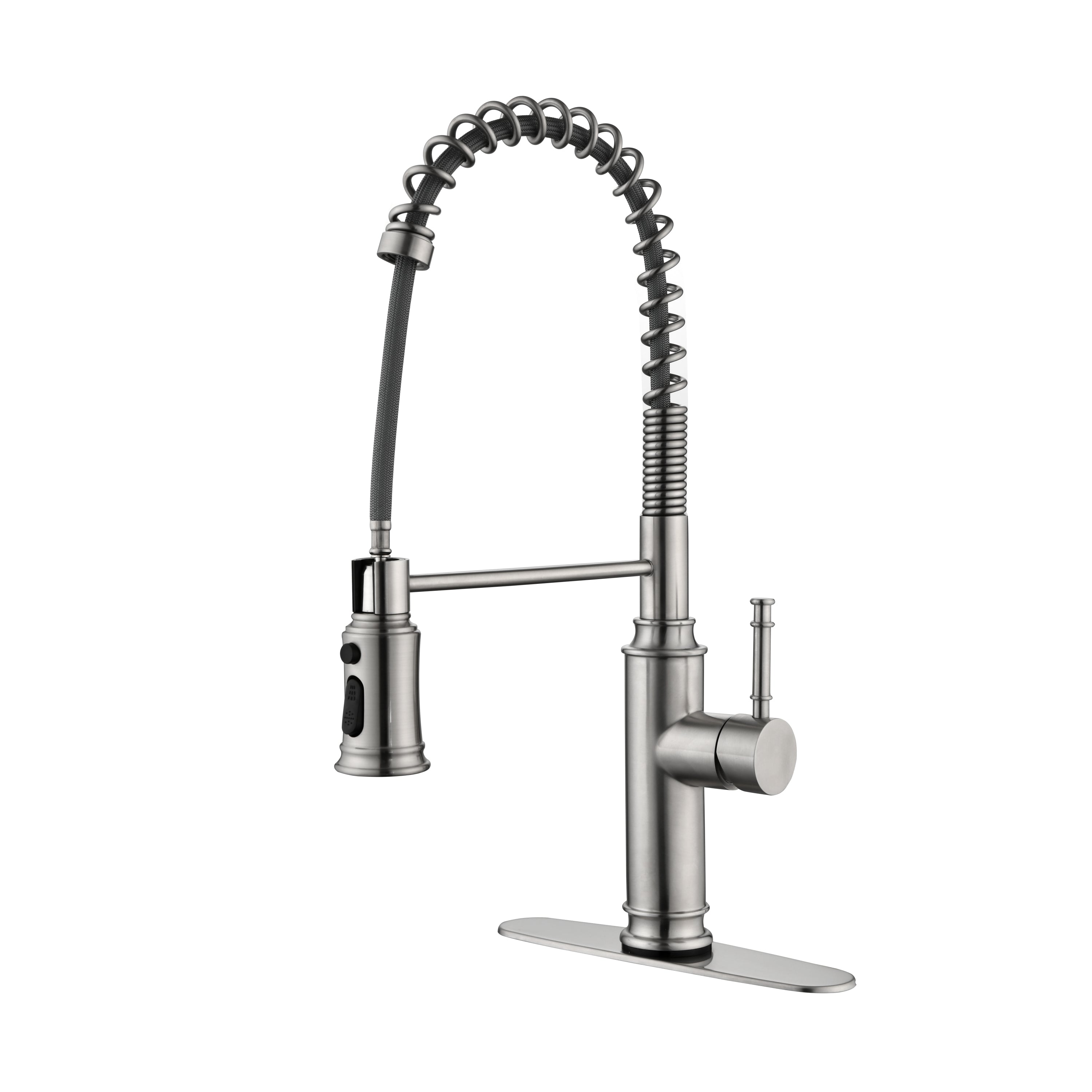 Single Handle Kitchen Faucet with Pull-Down Sprayer
