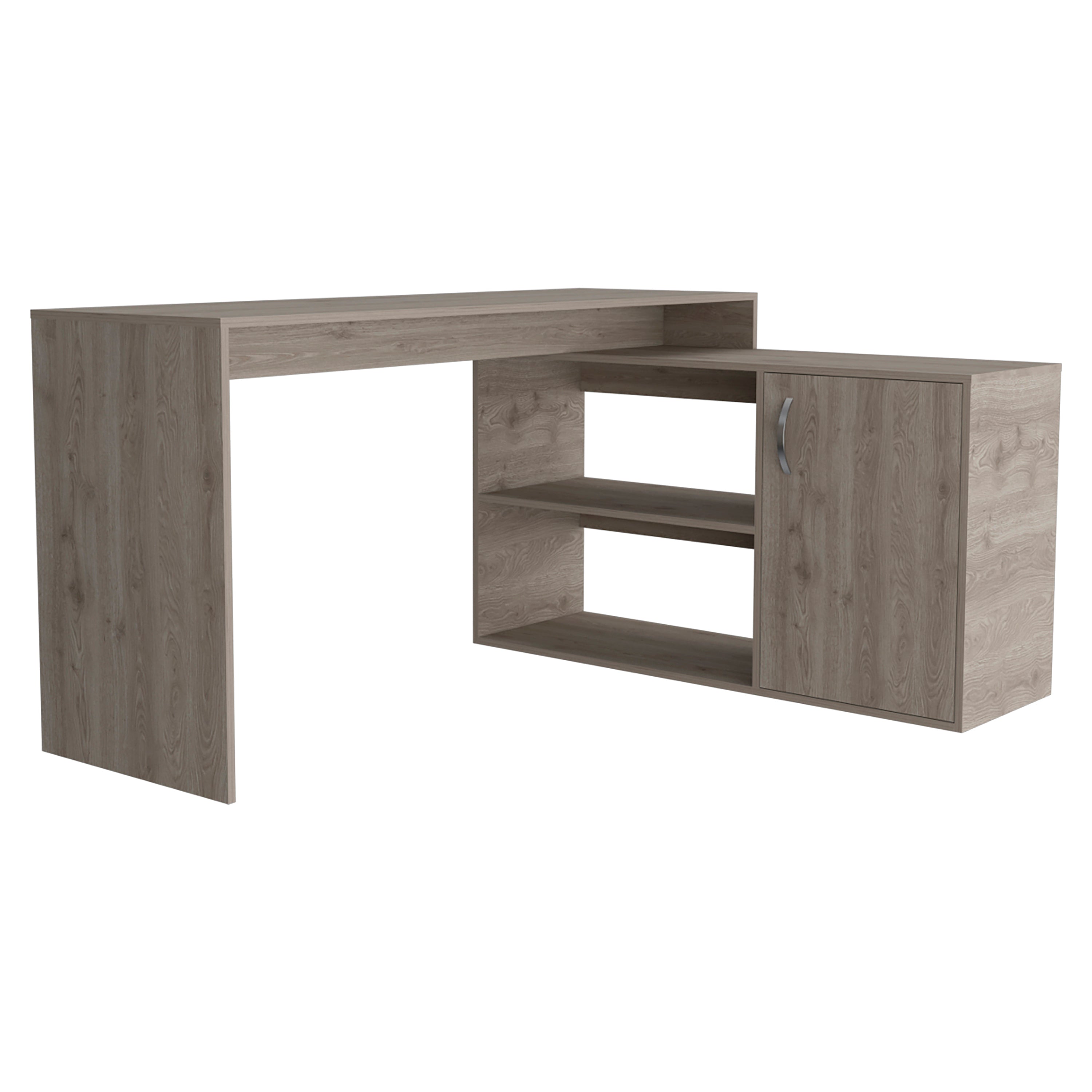 L-Shaped Desk Desti, Light Gray Office Desk