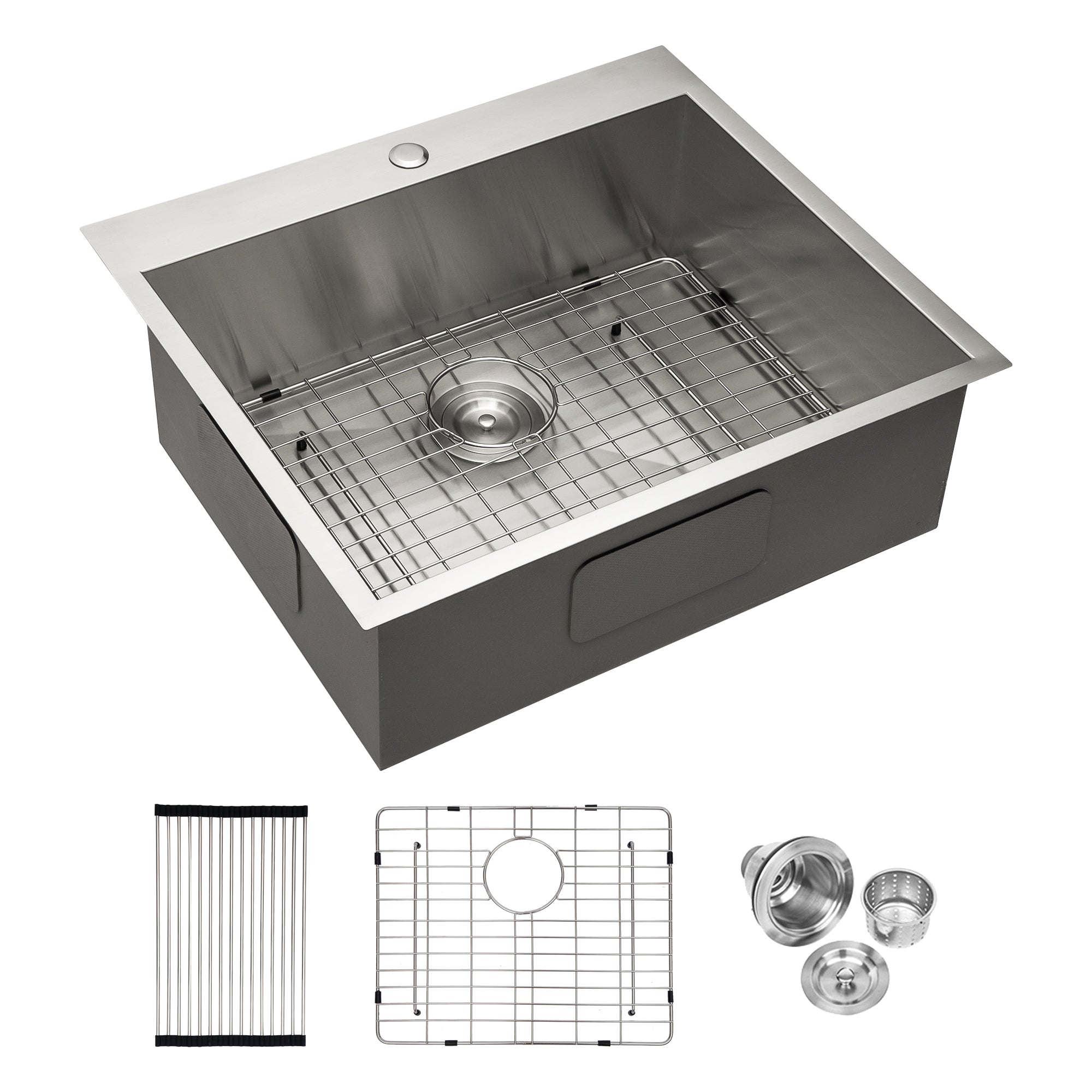 25x22x9" Stainless Steel Kitchen Sink - 18 Gauge