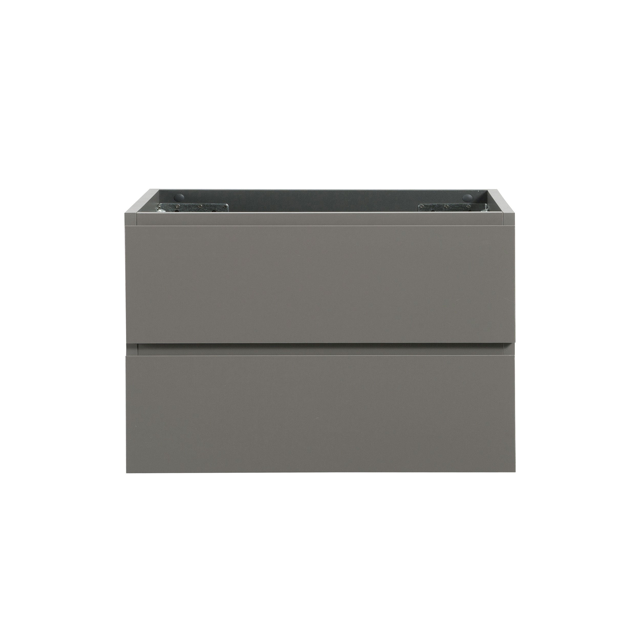 Alice 30W Wall Cabinet: Gray, 2 Drawers