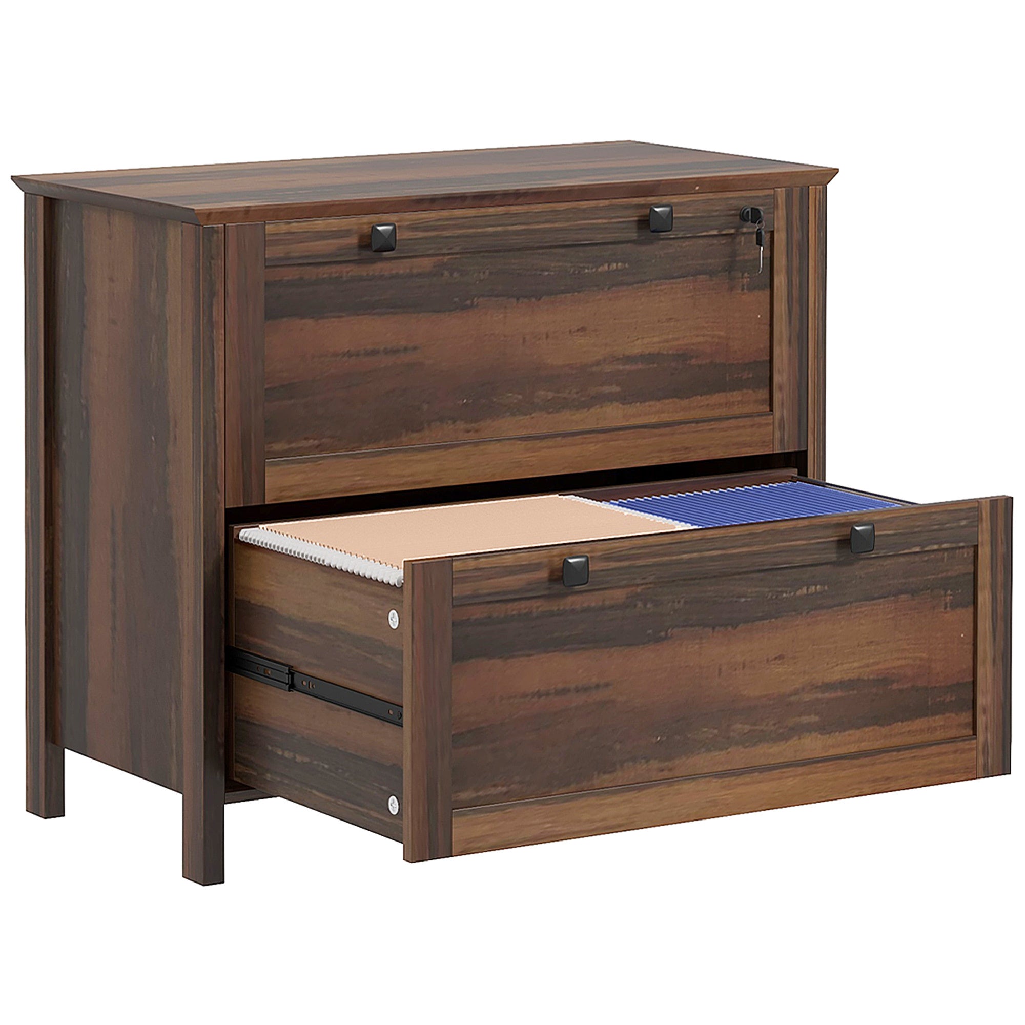 File Cabinet: 2 Drawers, Lock & Hanging Bar