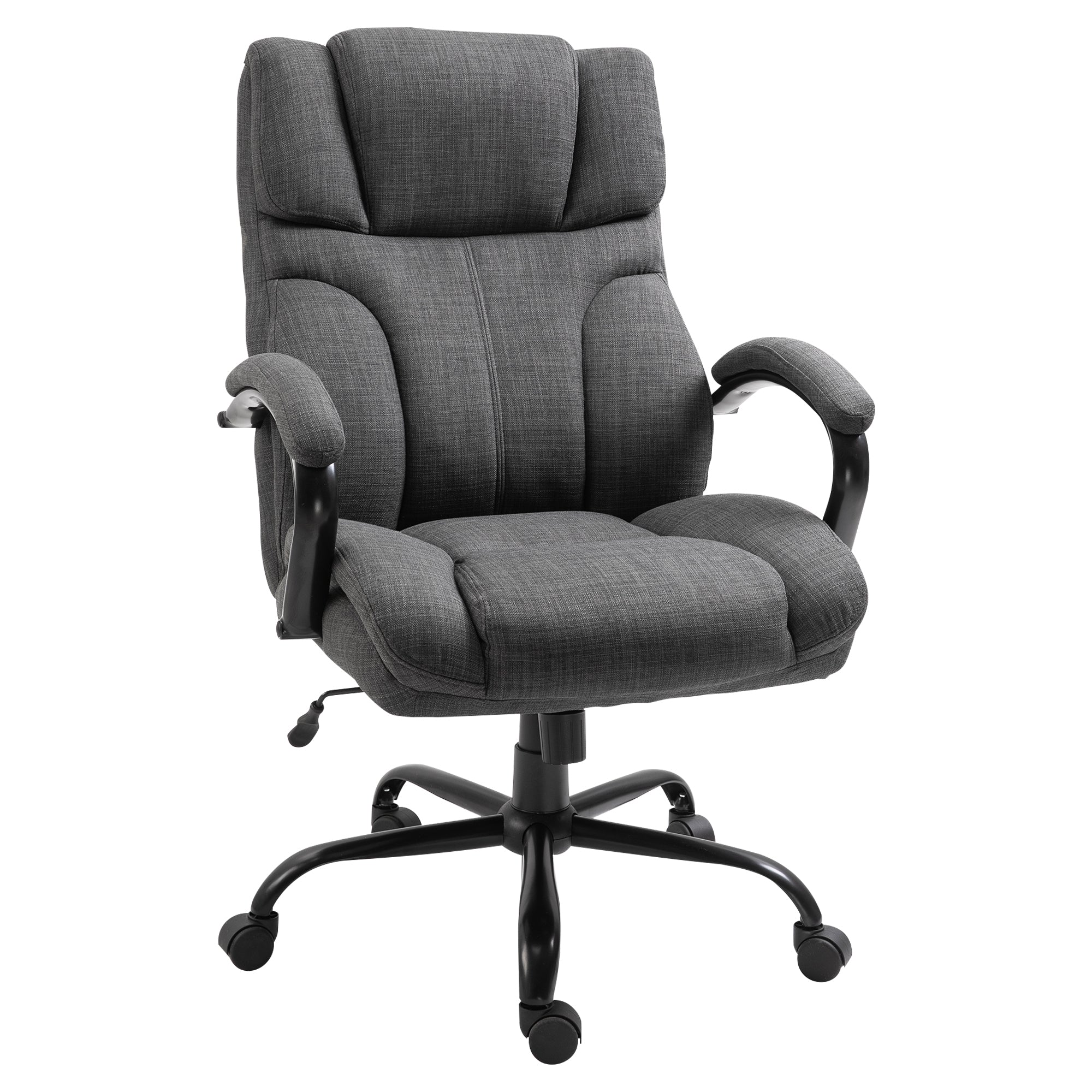 500lb Big & Tall Office Chair | Wide Seat, Ergonomic, Dark Grey
