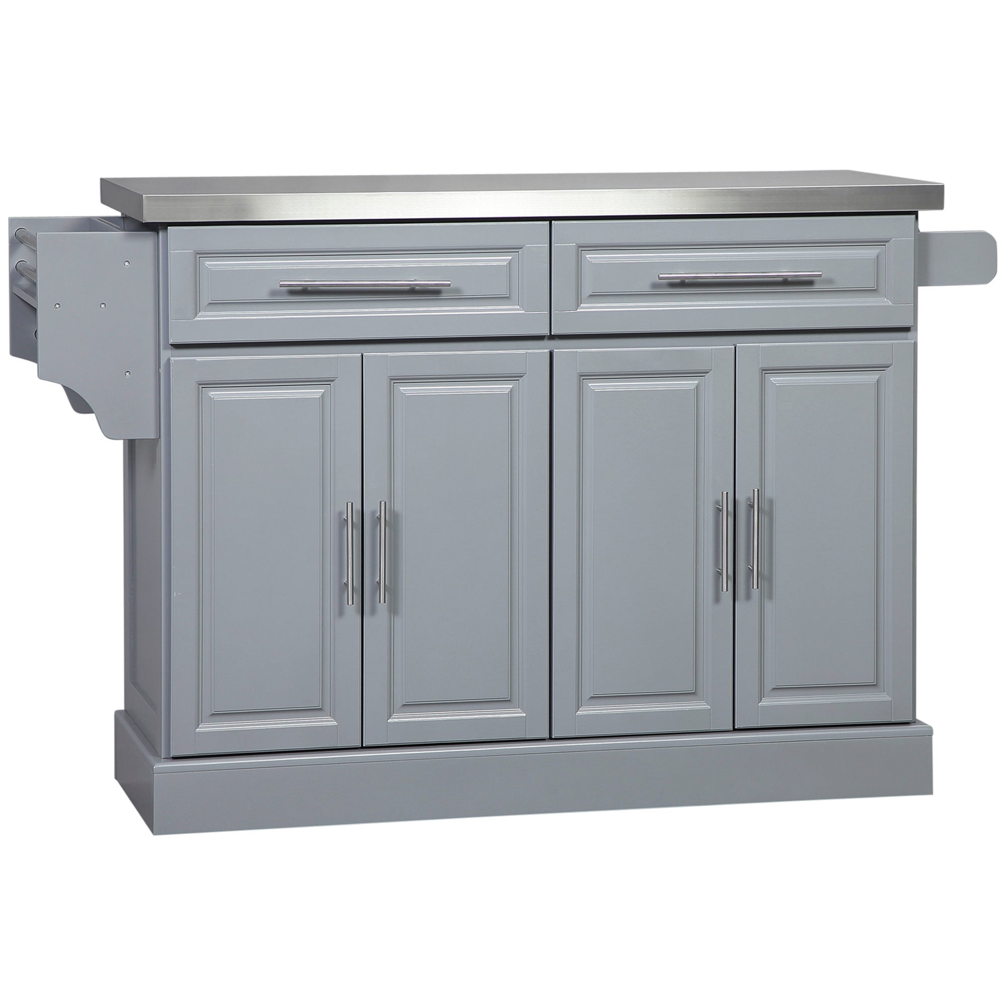 Rolling Kitchen Island Cart, Gray