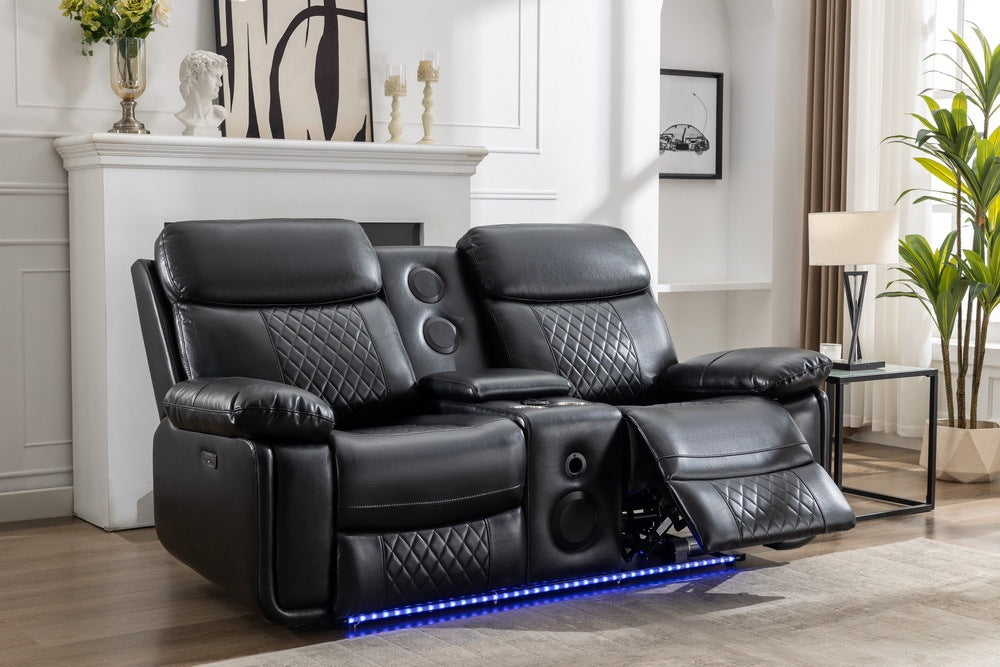 Power Reclining Loveseat w/ Speakers & LED
