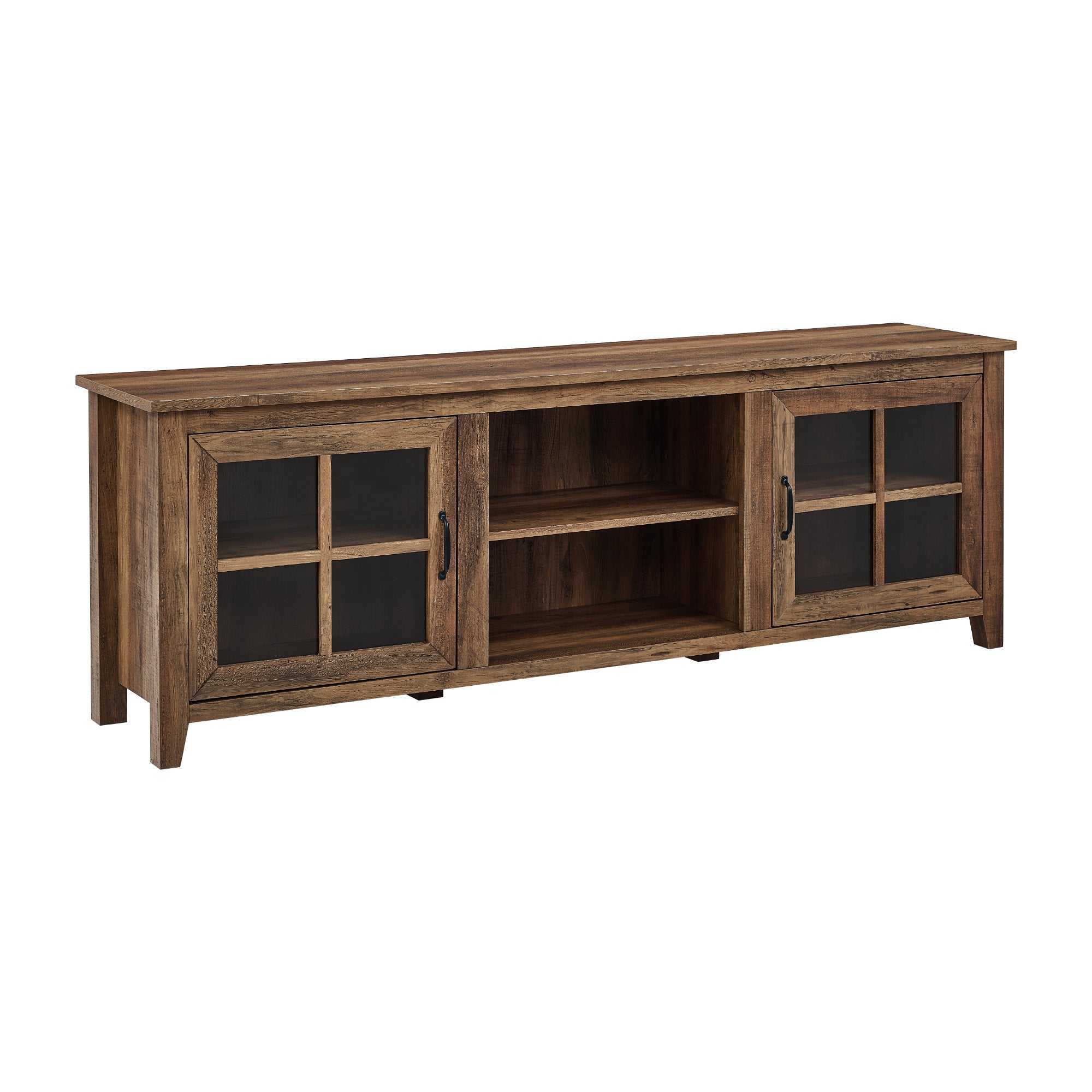 Modern Farmhouse 70" TV Stand for 80" TVs - Rustic Oak