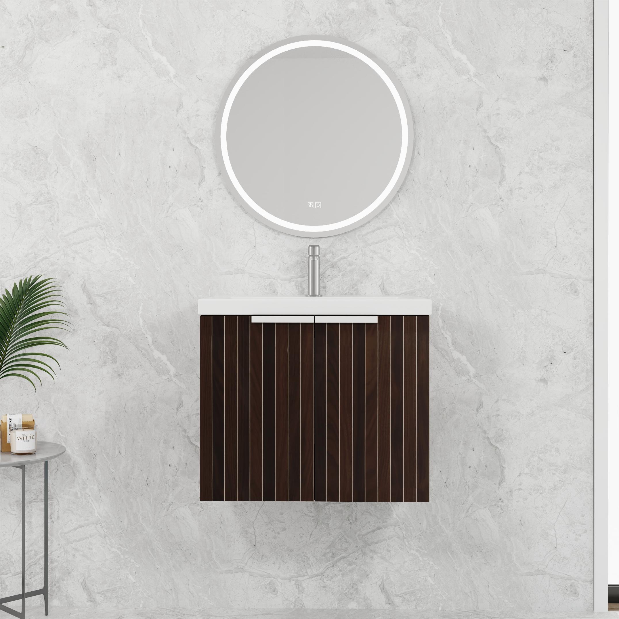 24" Bathroom Vanity: Resin Sink, Soft Close