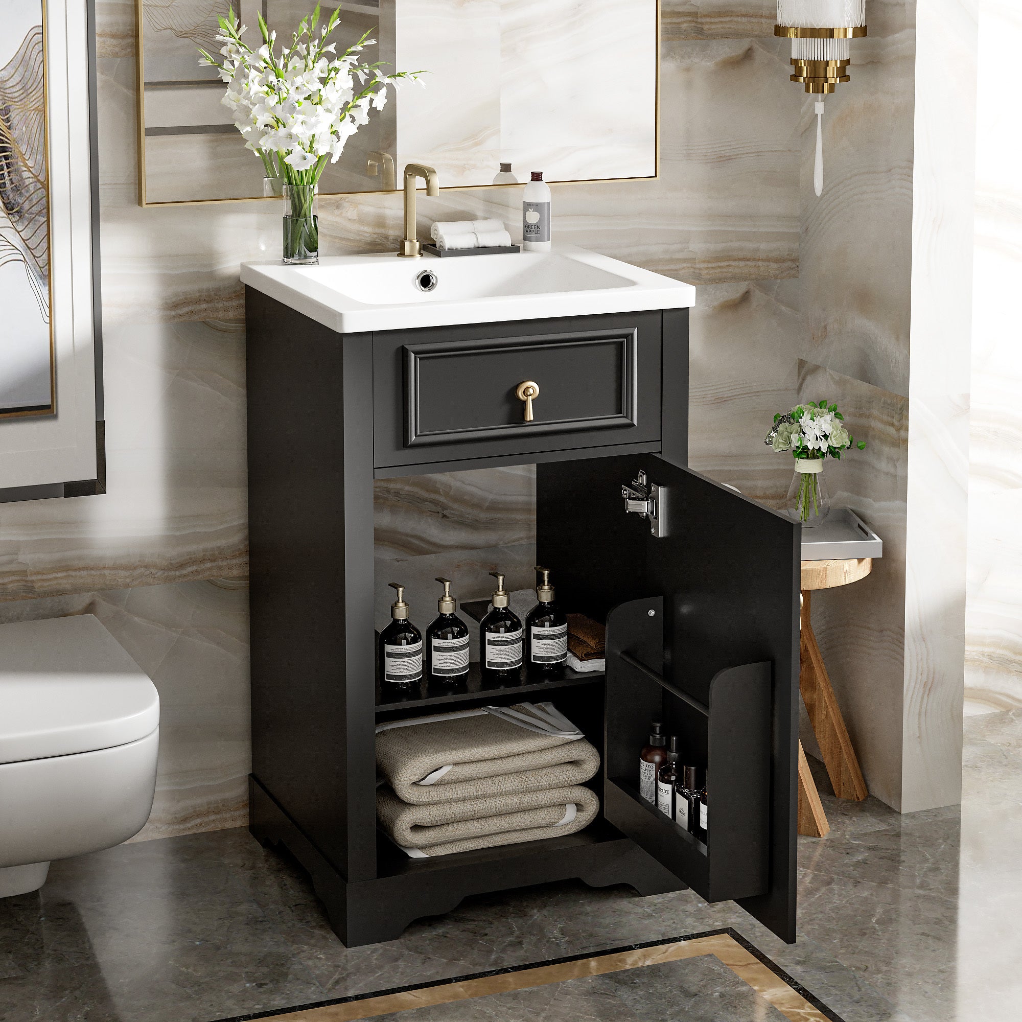 20" Bathroom Vanity: Small Space, Big Storage