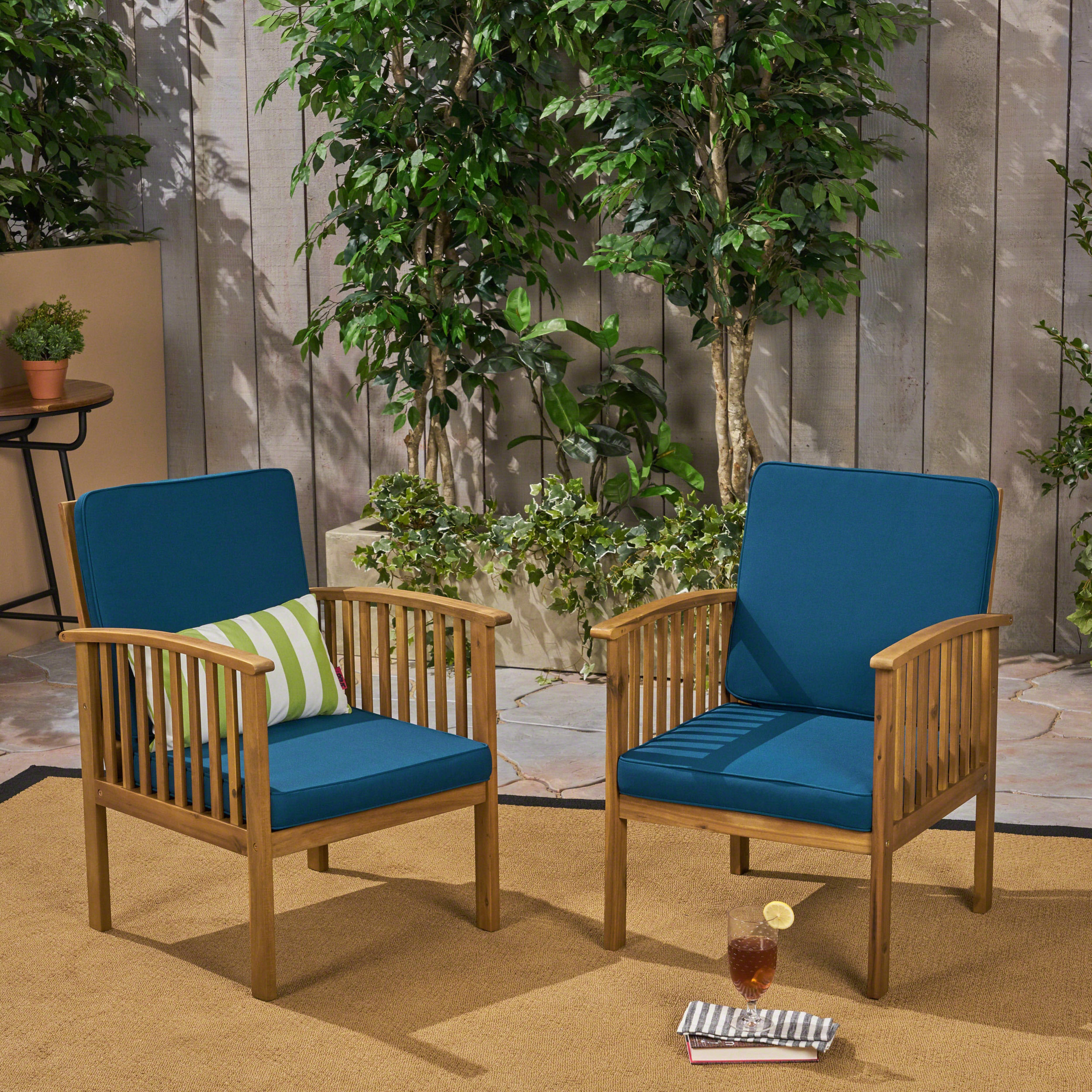 CASA ACACIA Club Chair Set (2) - Patio Furniture
