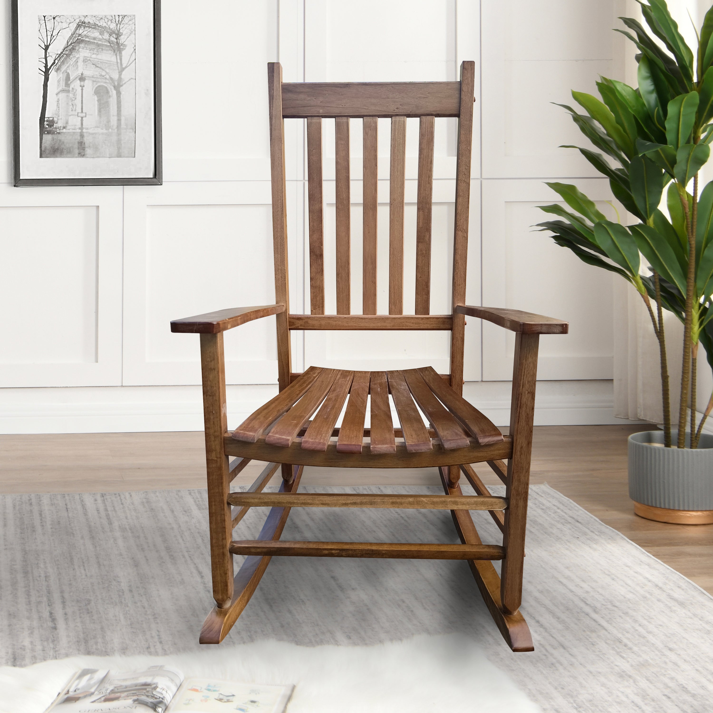 Brown Adult Rocking Chair | Balcony & Porch Seating