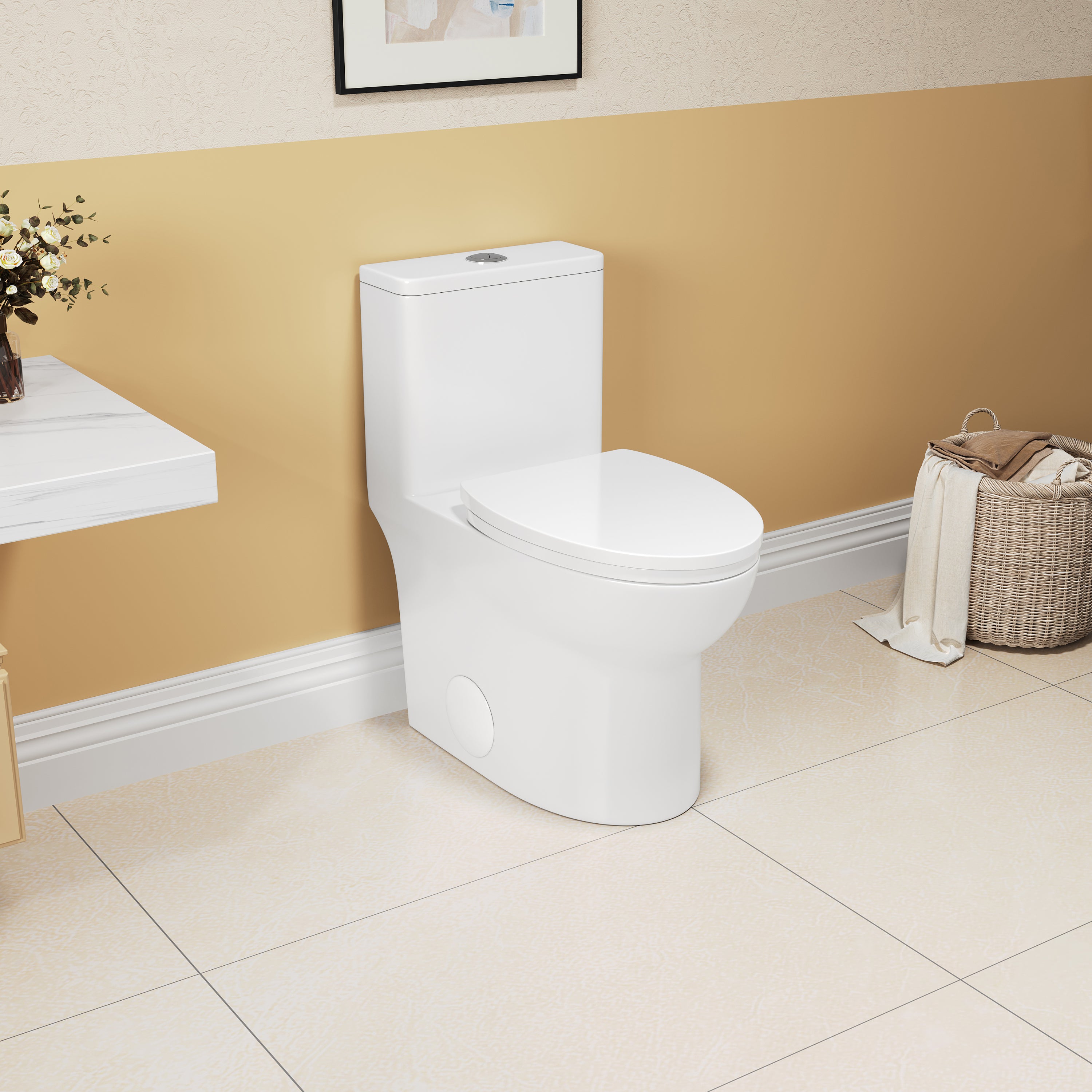 Comfort Height Toilet: 1.1/1.6 GPF, CUPC Certified