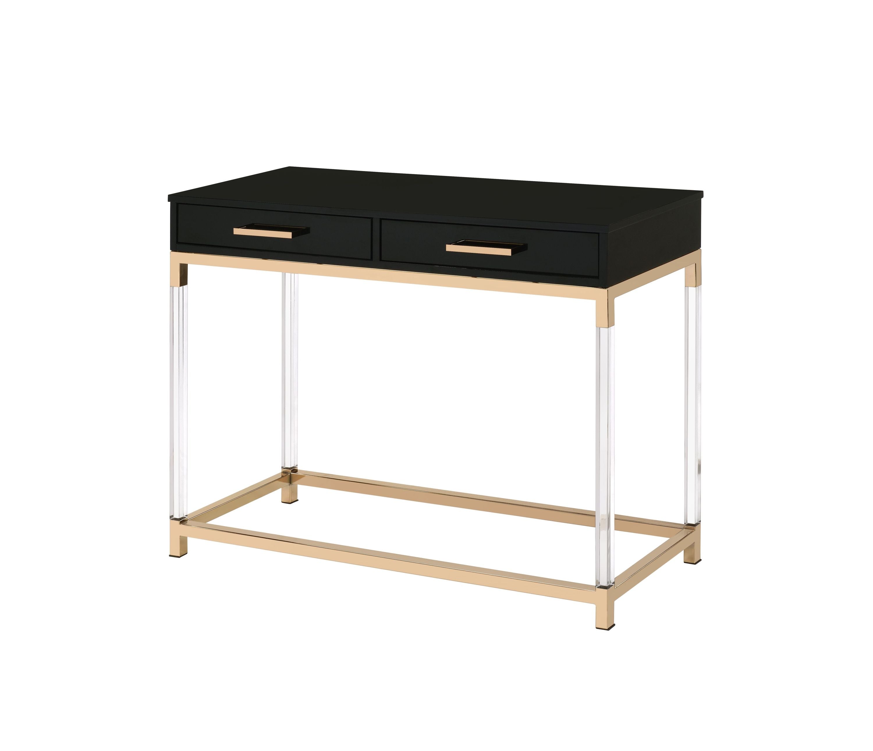 Adiel Black & Gold Sofa Table | Modern Console Table