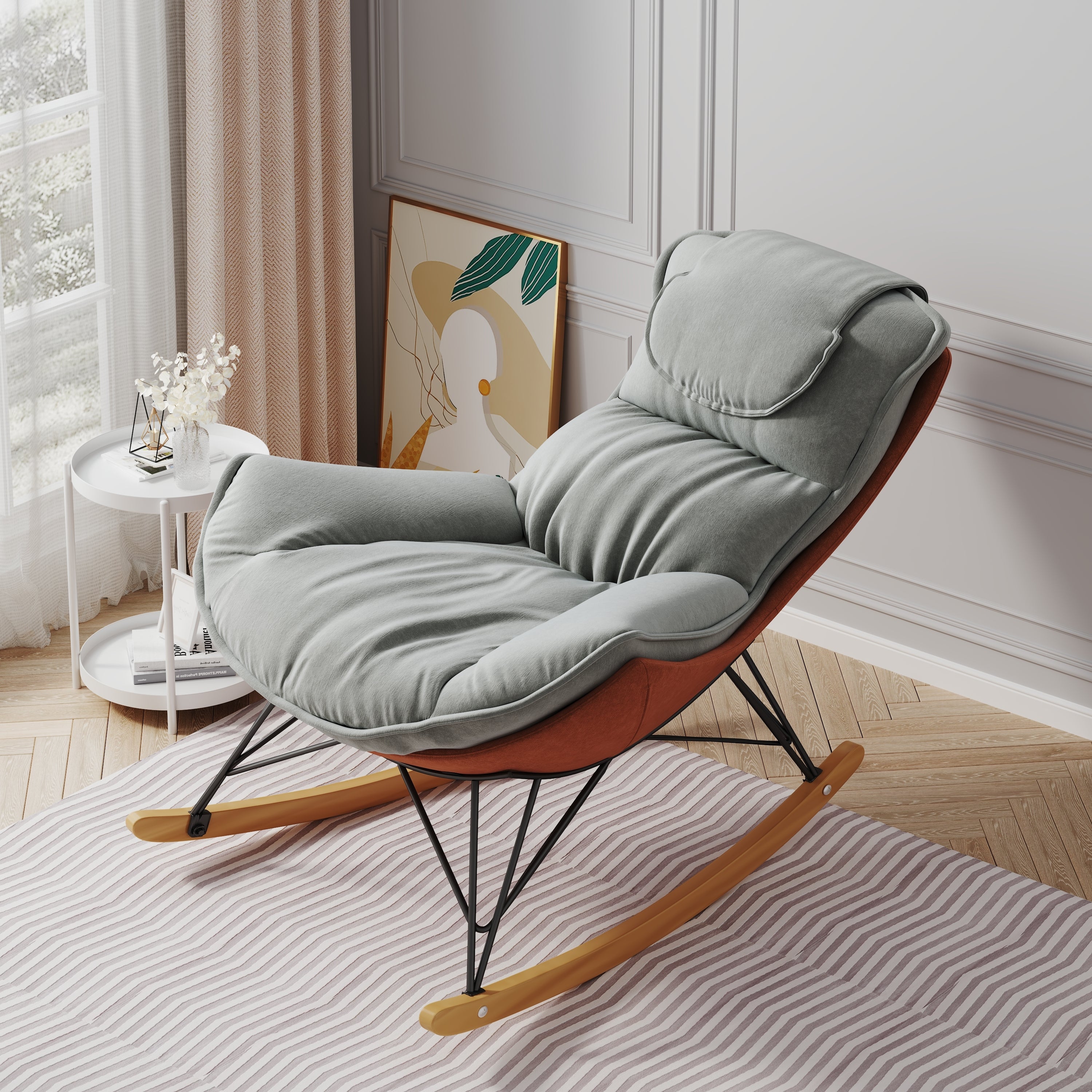 Luxury Rocking Chair: Relaxing & Washable