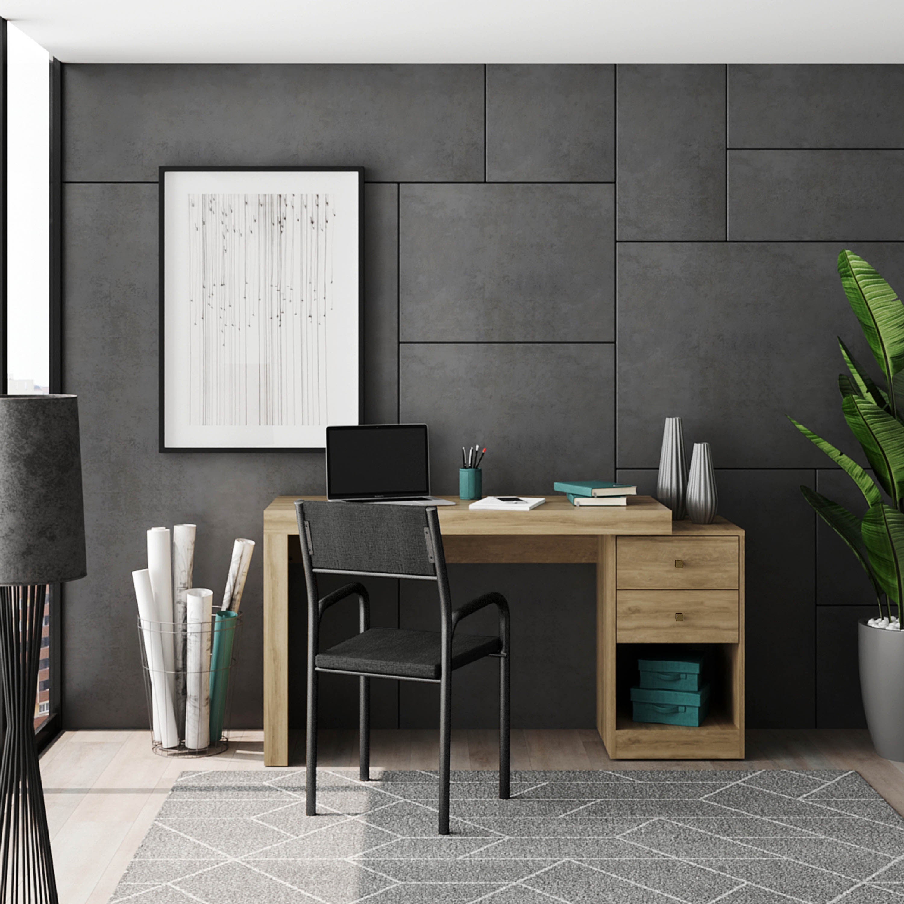 Expandable Pine Home Office Desk | Adjustable Workspace