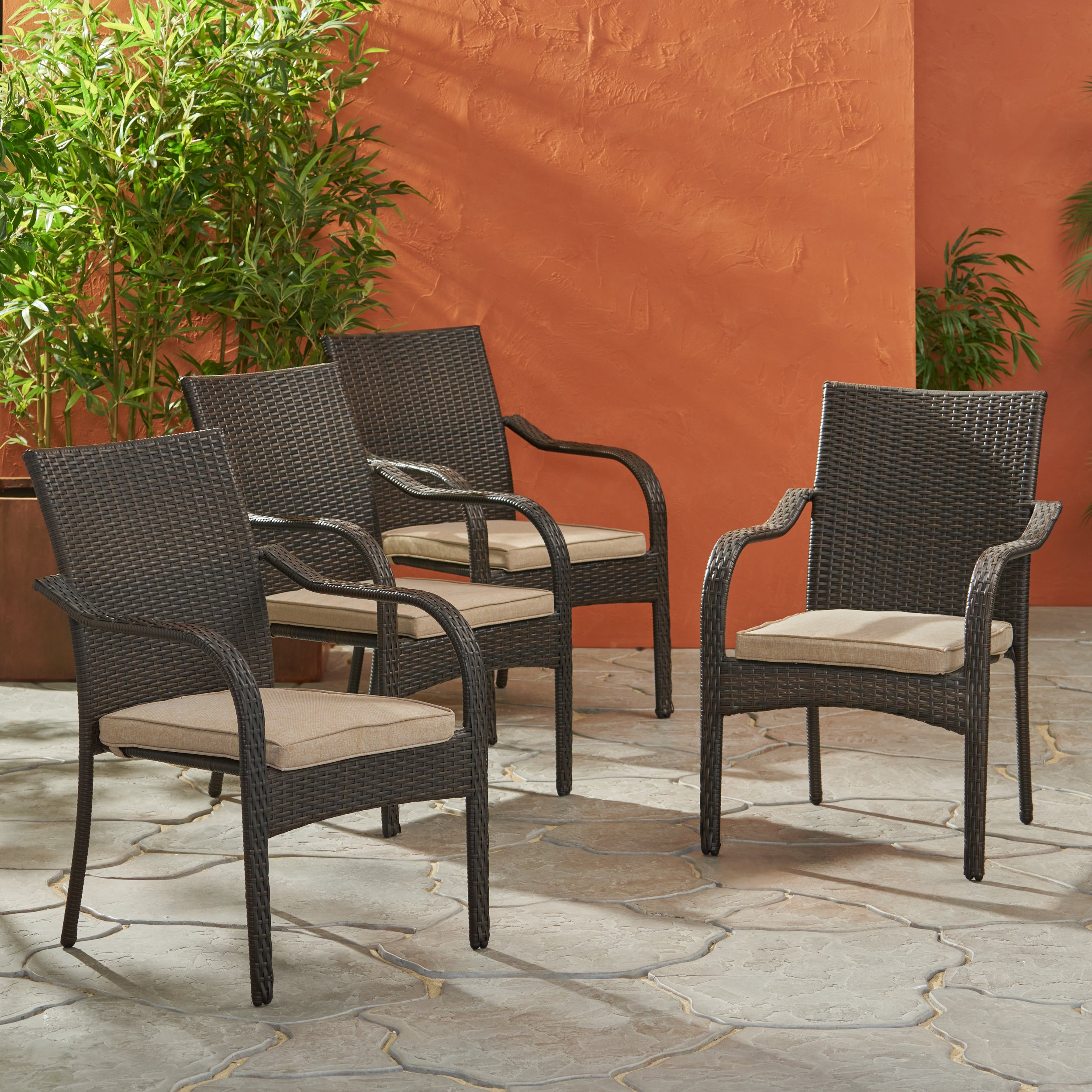 4-Piece Stackable Patio Chairs | Space-Saving Outdoor Seating