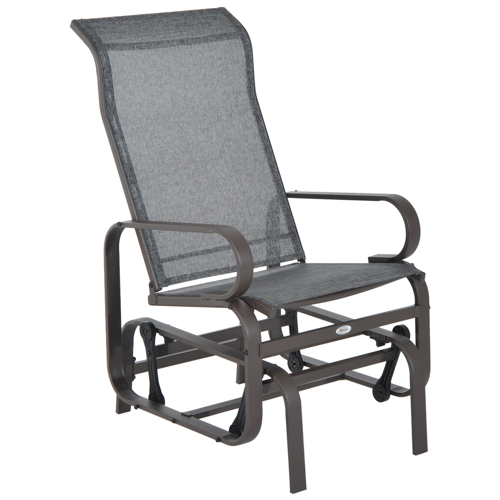 Outsunny Gray Patio Glider Chair: Relax Outdoors