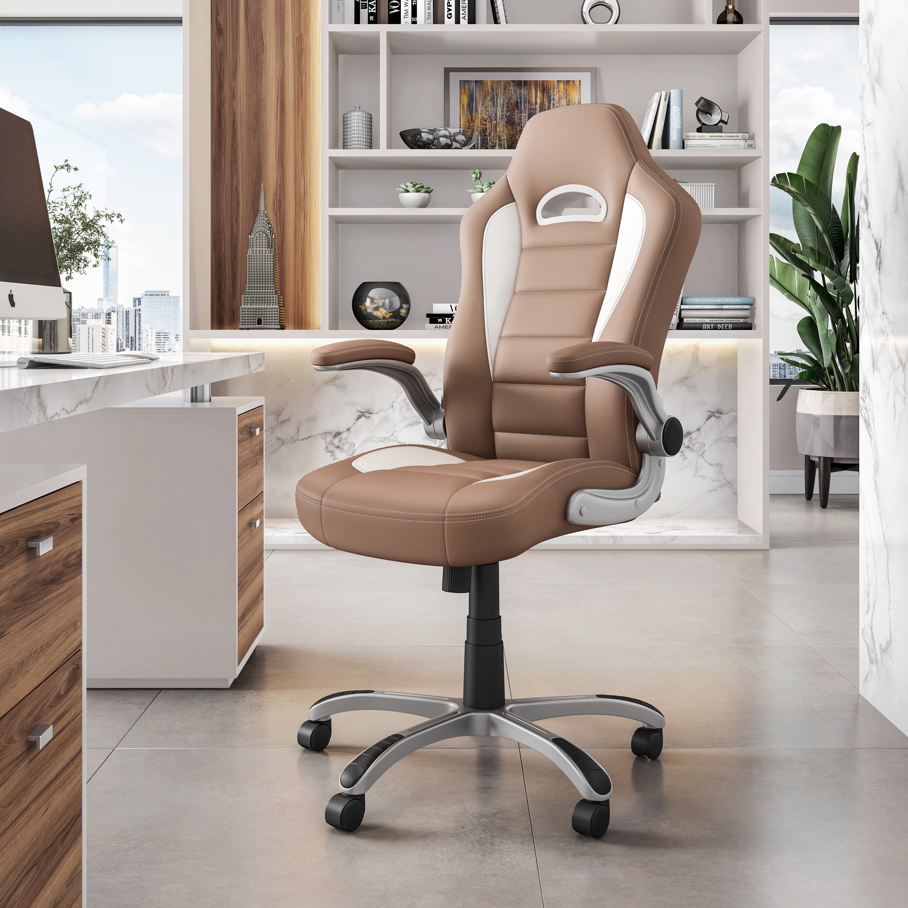 High Back Executive Sport Race Chair, Camel