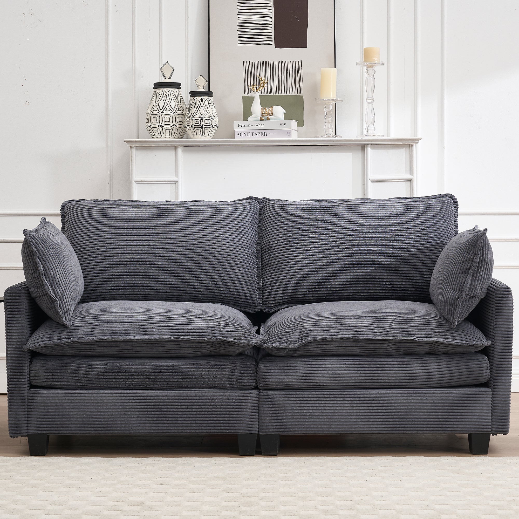 Velvet U-Shaped Modular Sofa: Comfy & Large