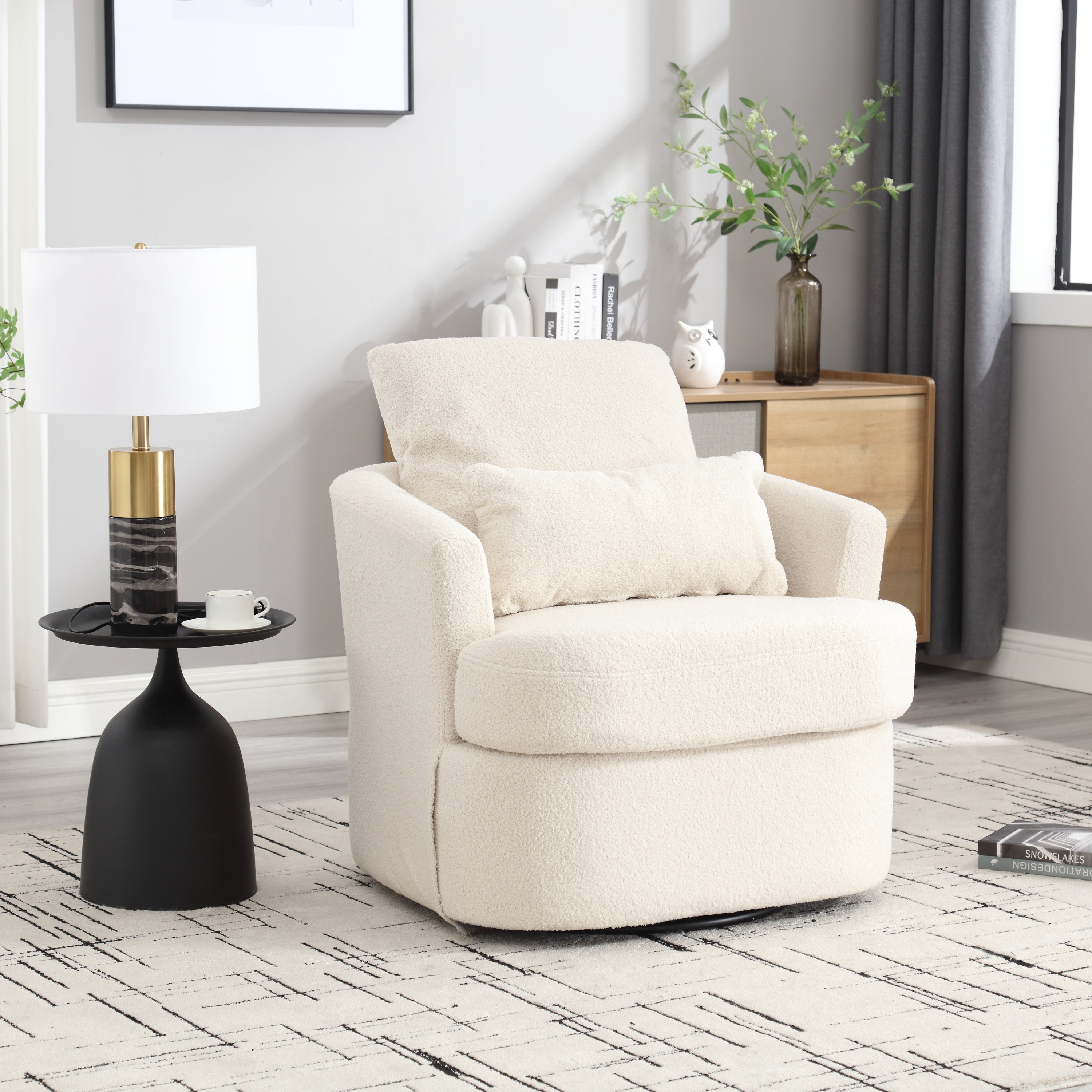 Swivel Barrel Chair: Comfy & Stylish