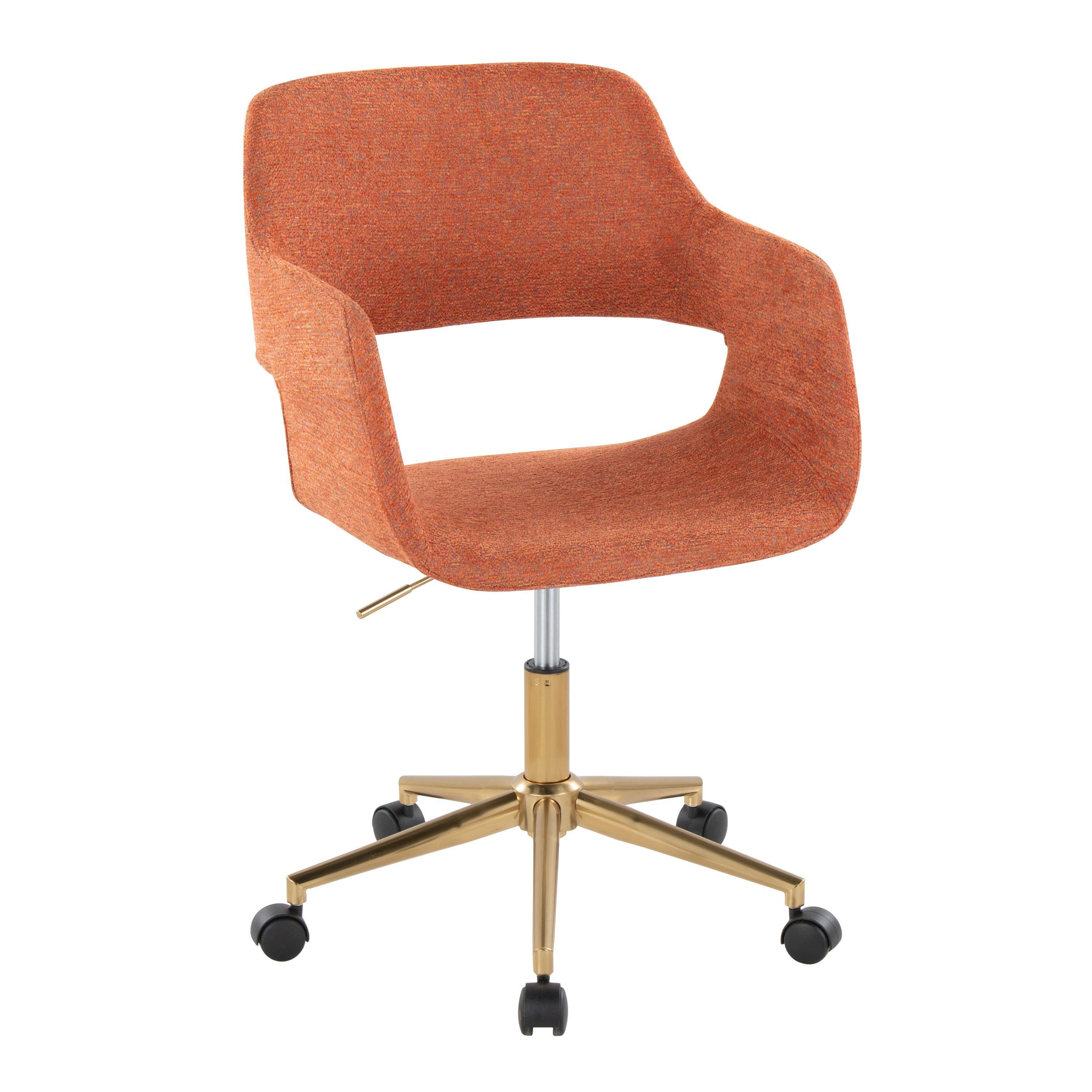 LumiSource Margarite Gold & Orange Task Chair