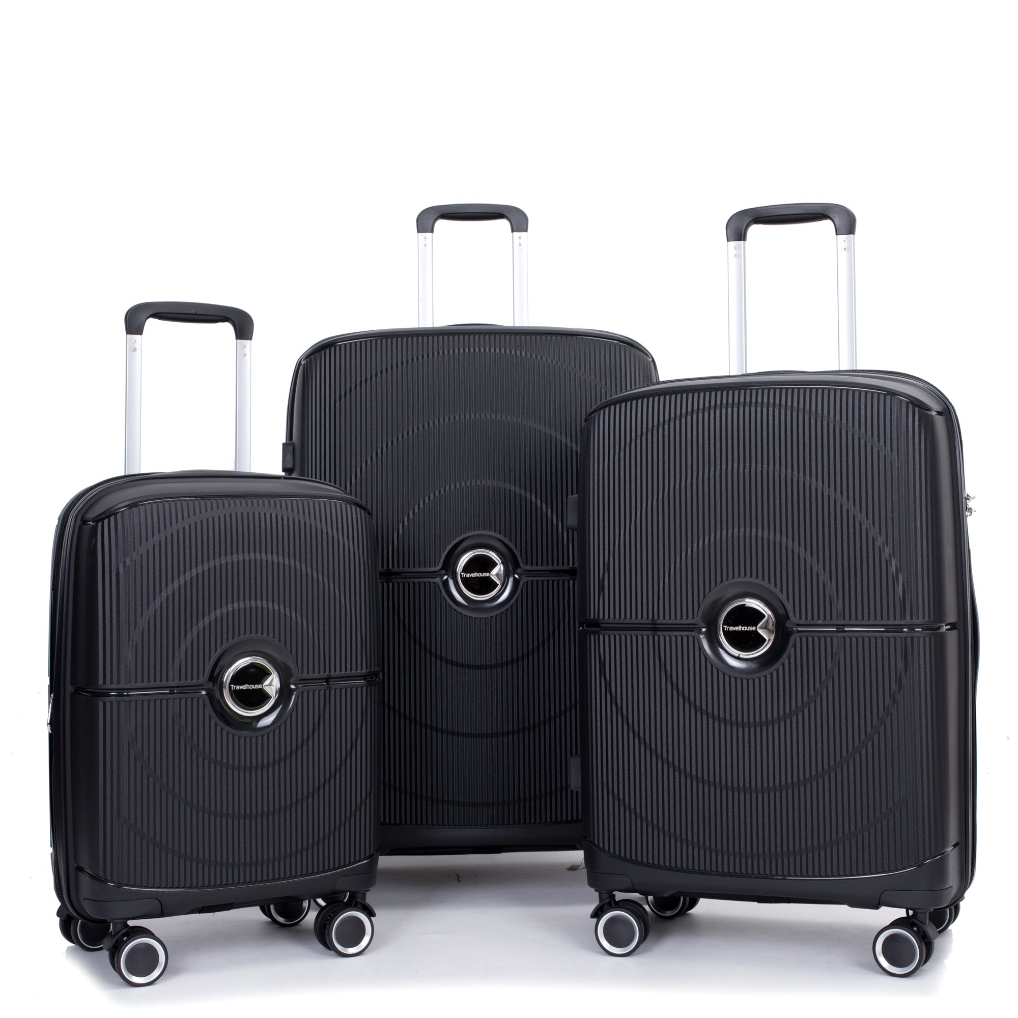 Lightweight 3-Piece Suitcase Set w/TSA Lock