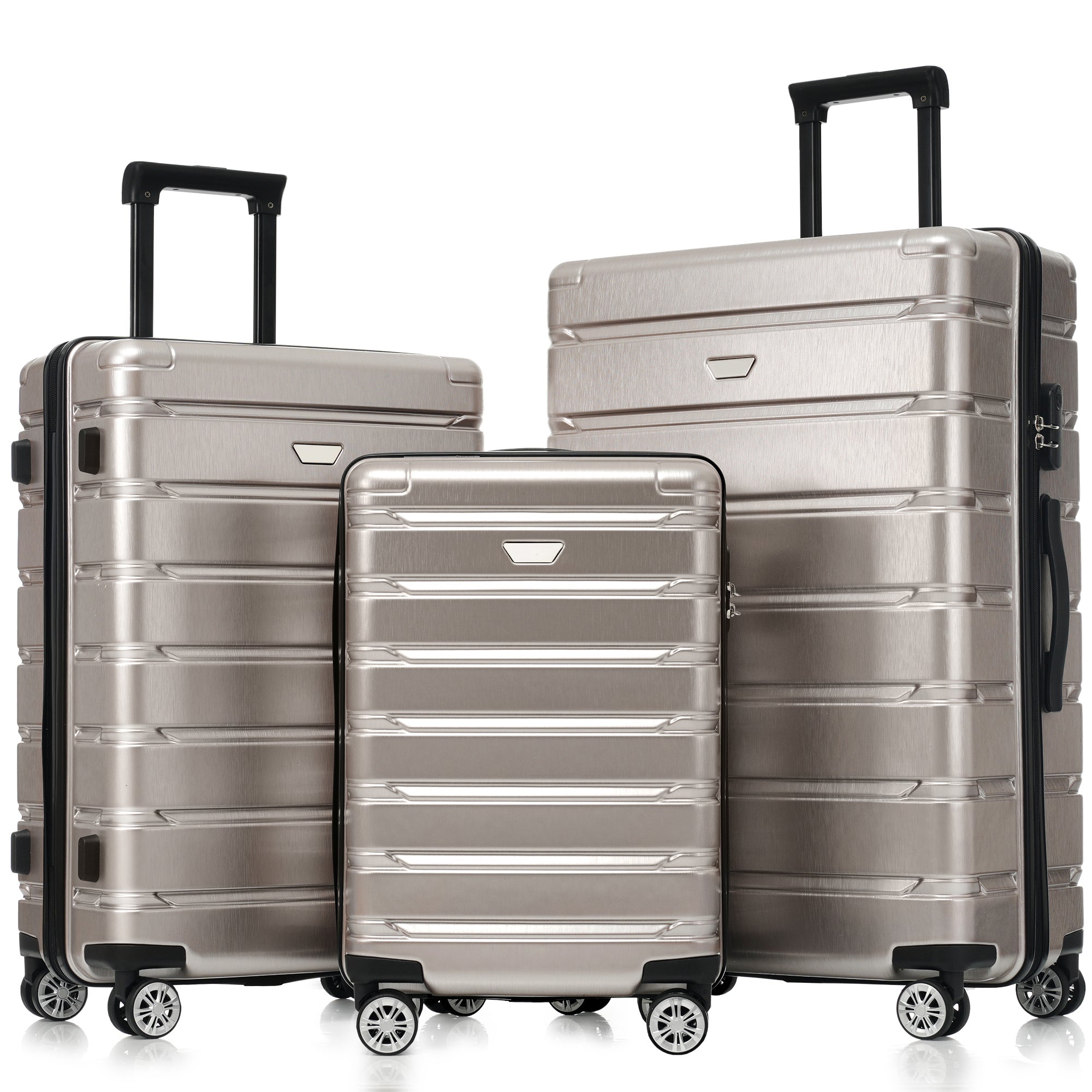 Hardshell Luggage Set: 3-Piece Spinner Suitcase