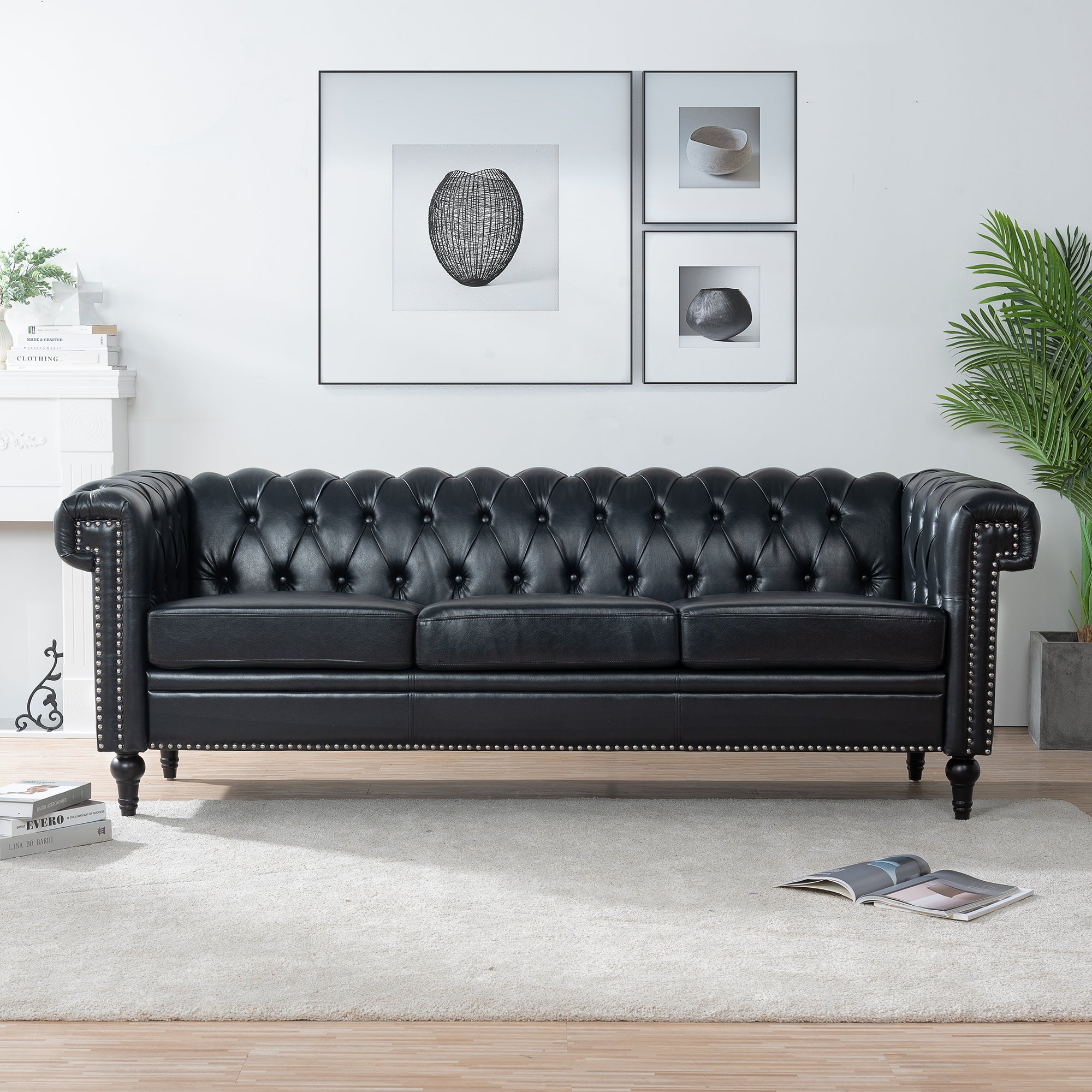 83" Wide Traditional Sofa: Removable Cushions