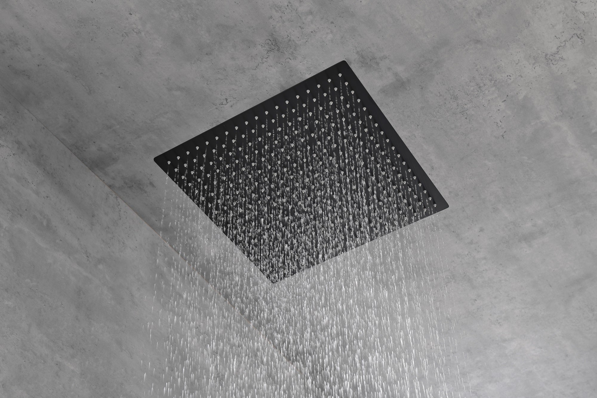 16" Matte Black Rain Shower Head - Stainless Steel