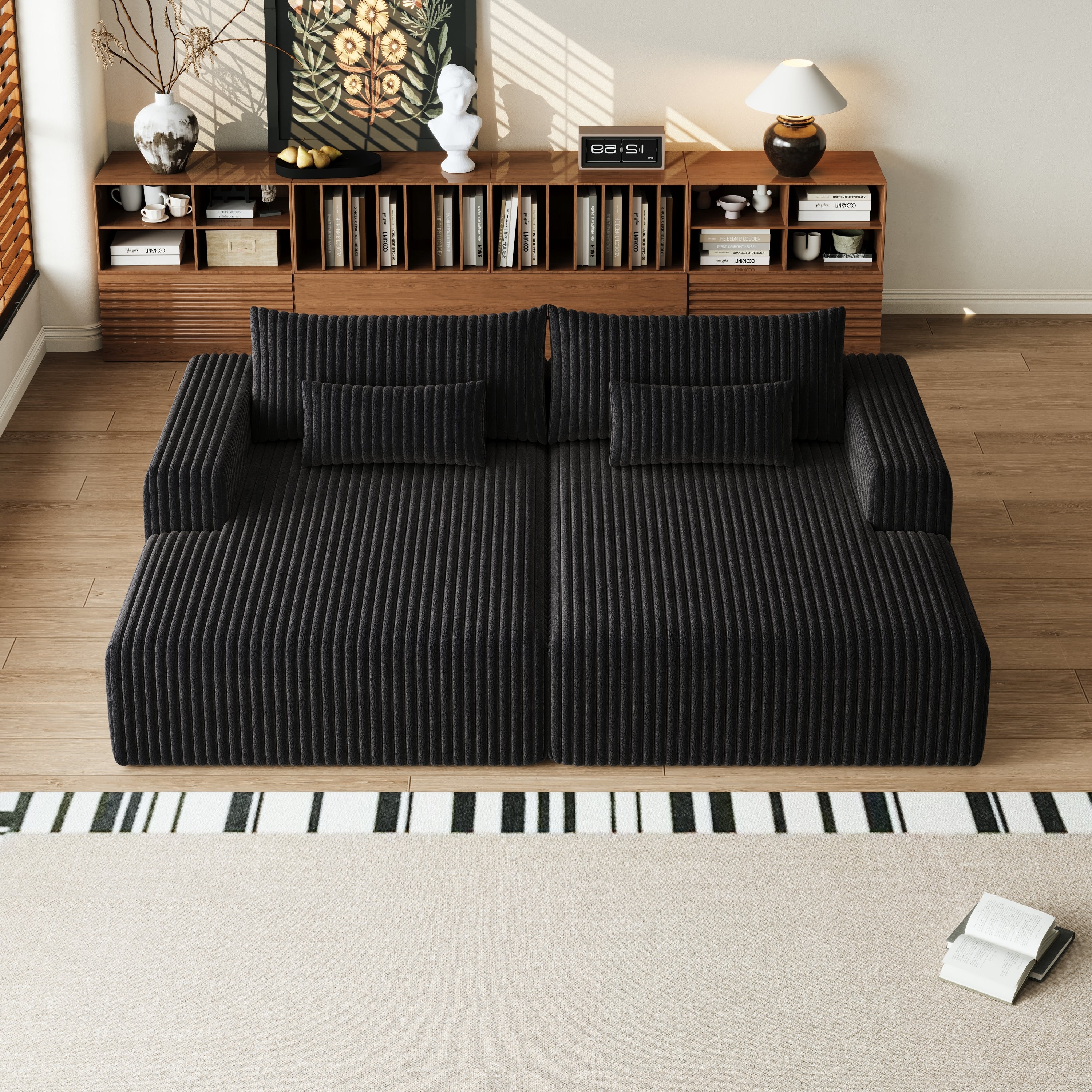Cloud Plush Oversized Sectional Sofa Bed