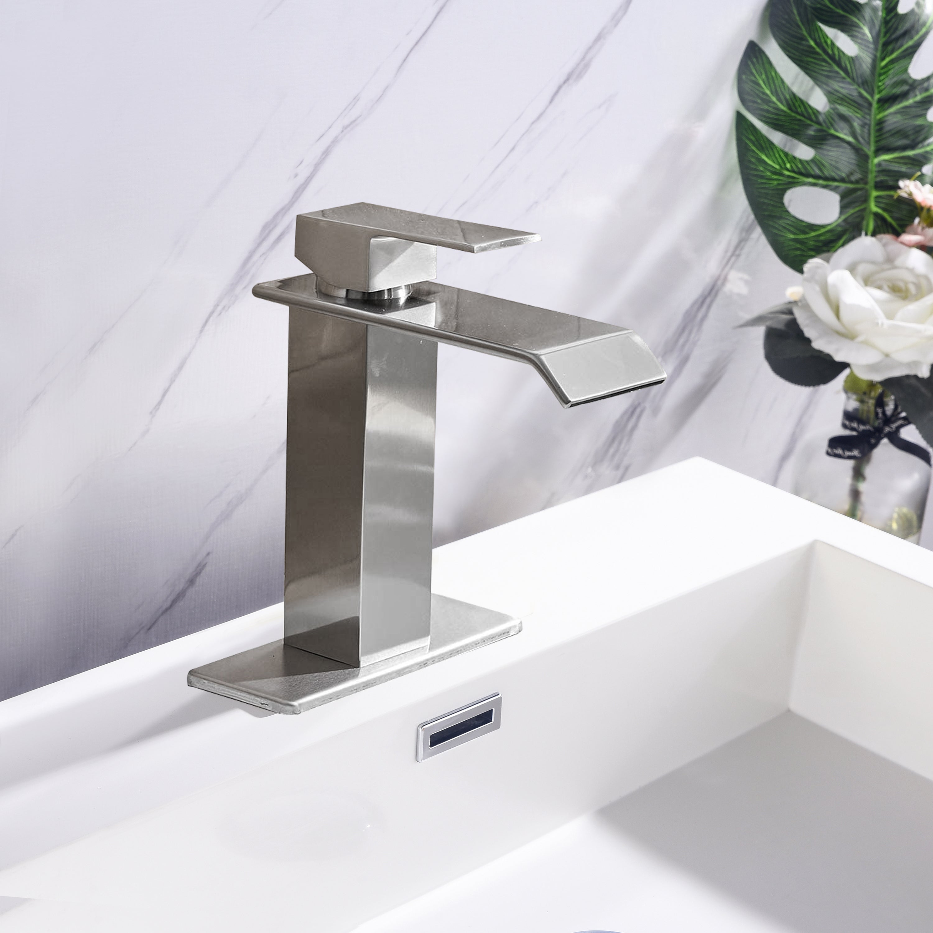 Single Handle Waterfall Bathroom Faucet