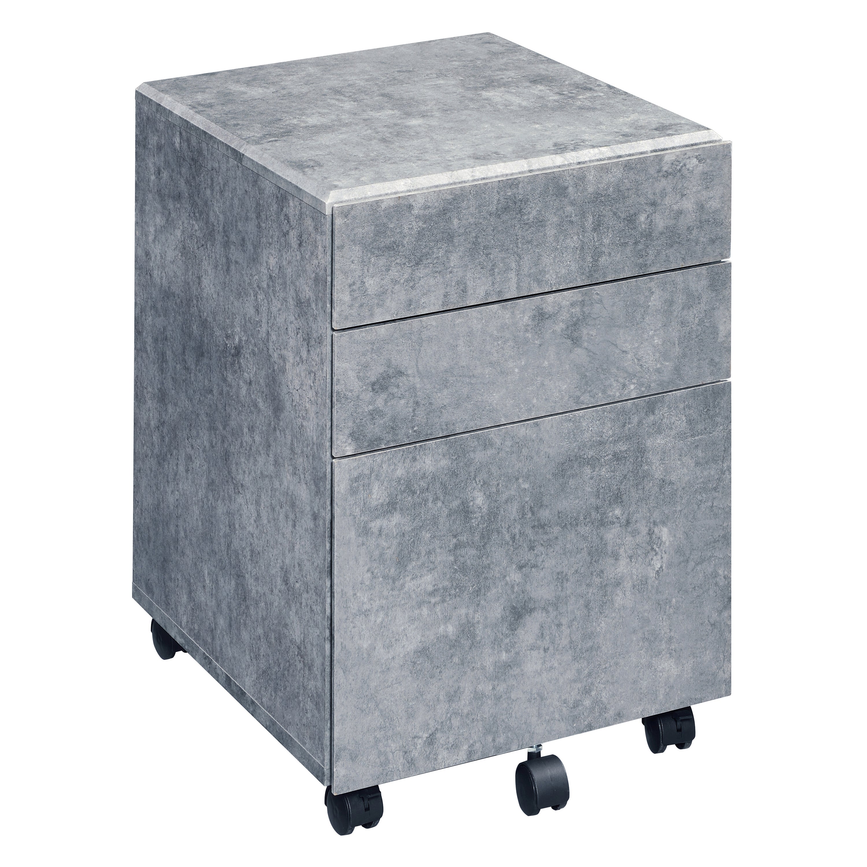 Silver 3-Drawer File Cabinet: Office Storage