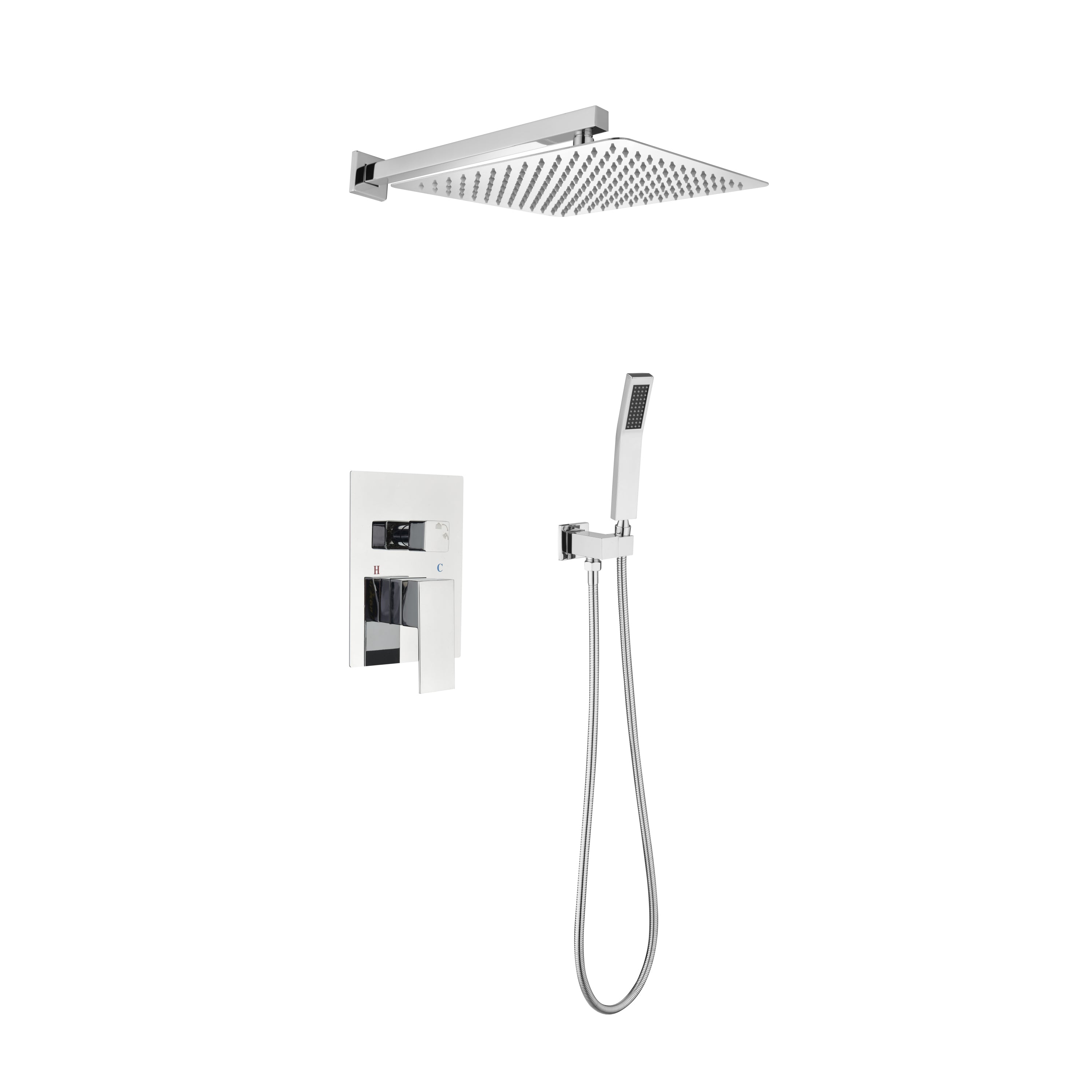 Luxury Rainfall Shower Set: Mixer & Head