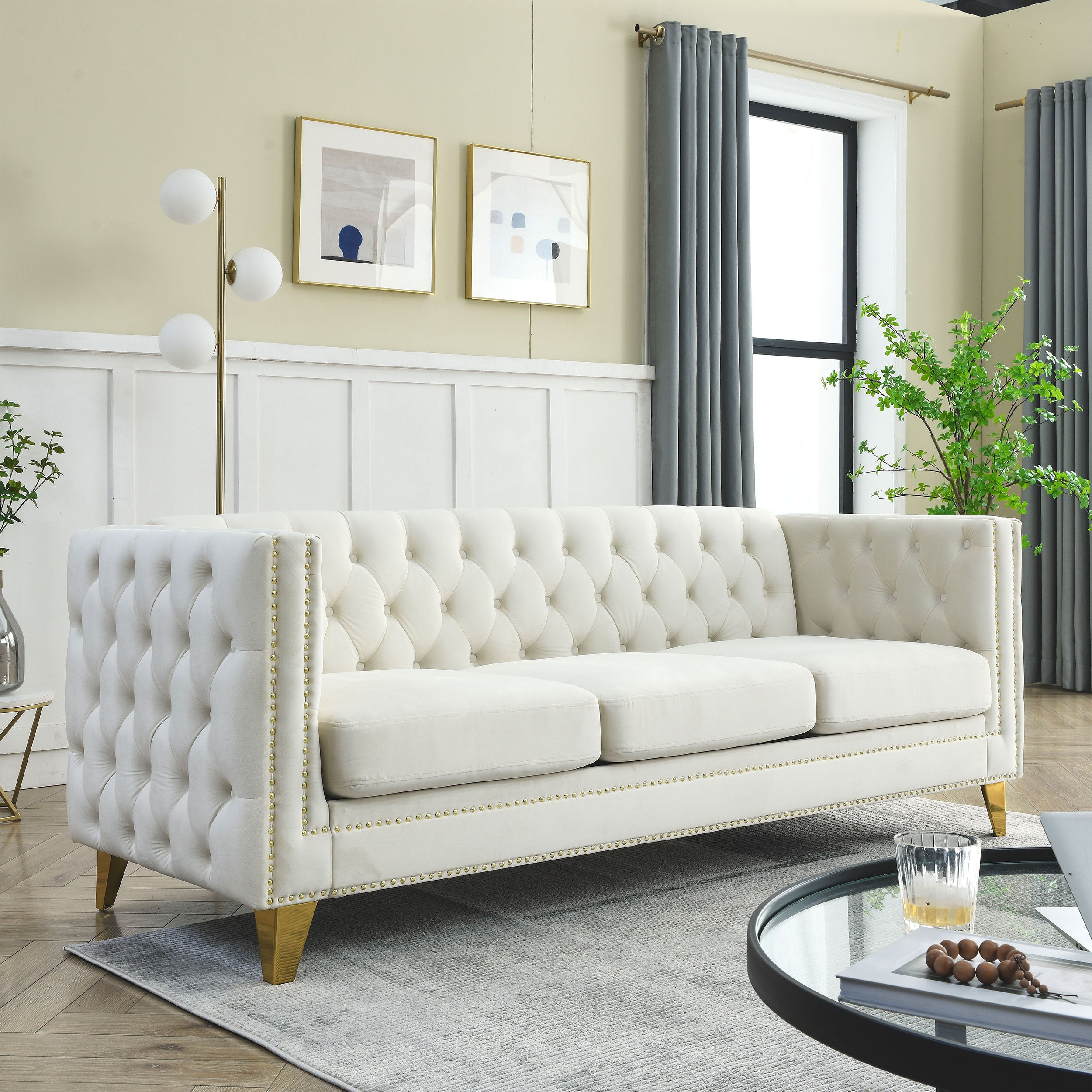 Velvet Sofa: 3D Model Available