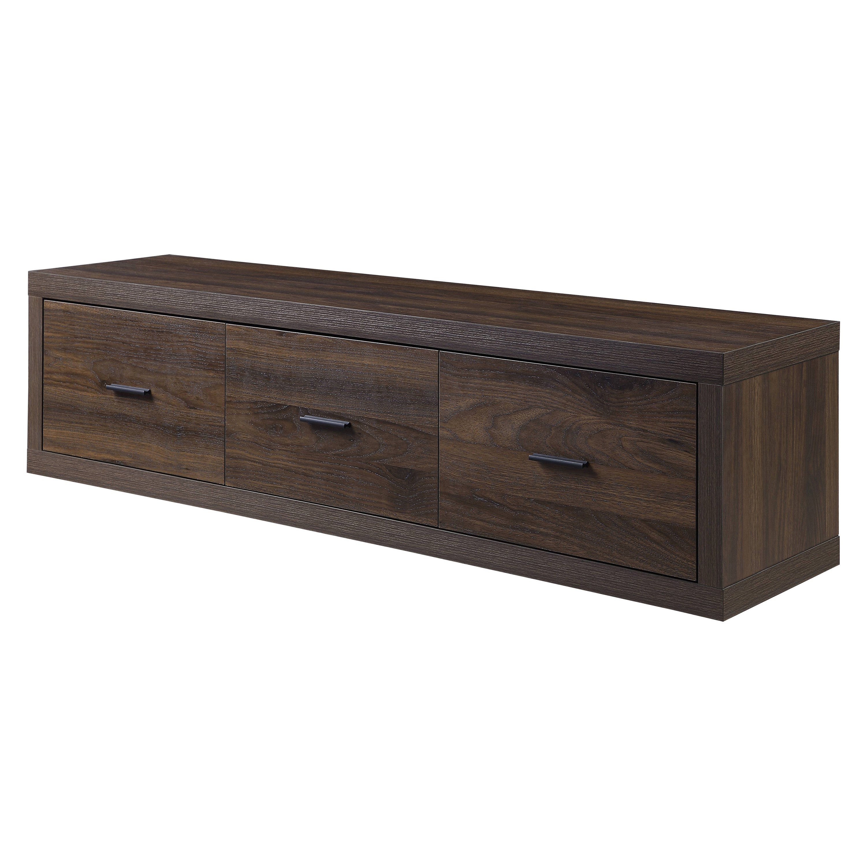 Walnut TV Stand with 3 Drawers