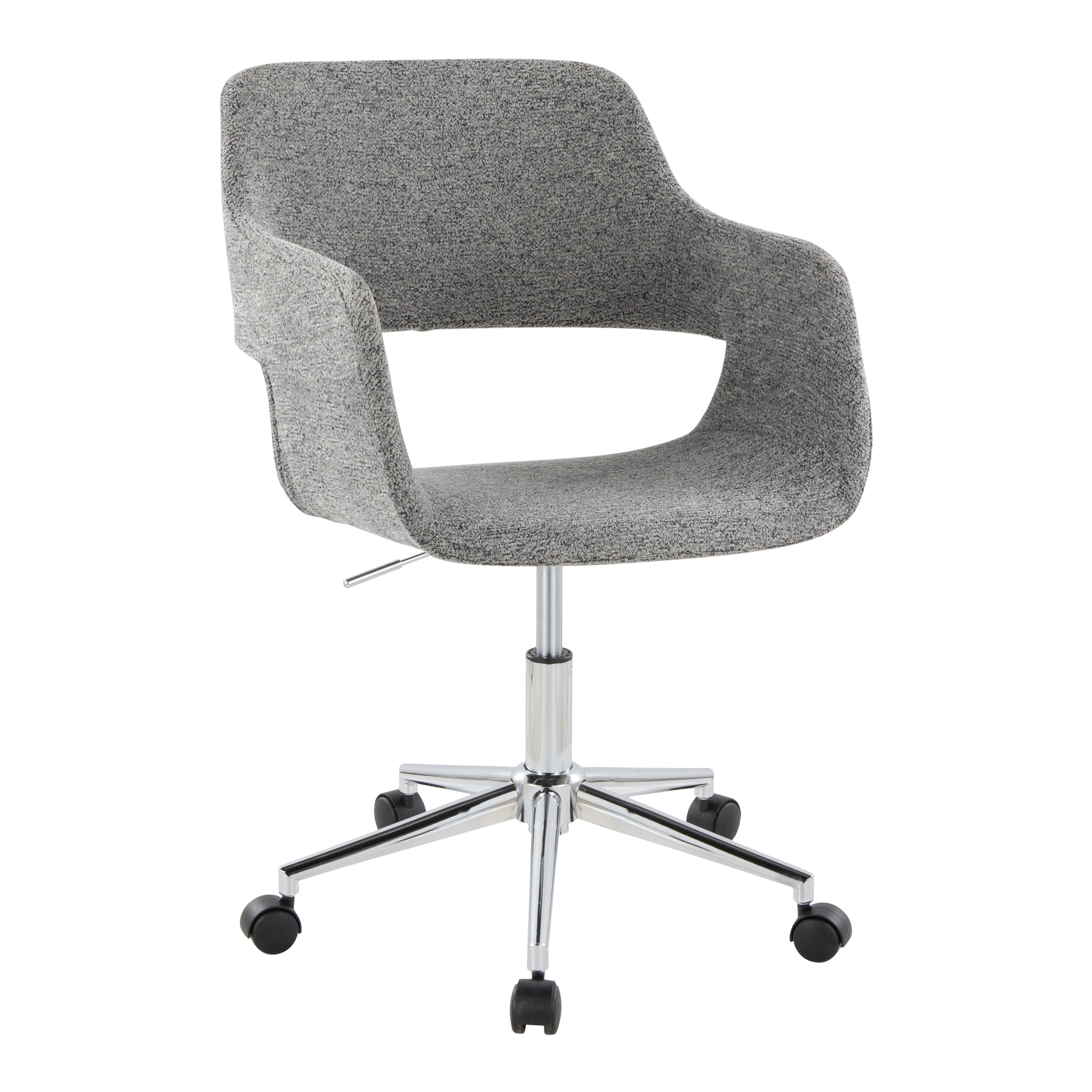 LumiSource Margarite Chrome & Grey Task Chair
