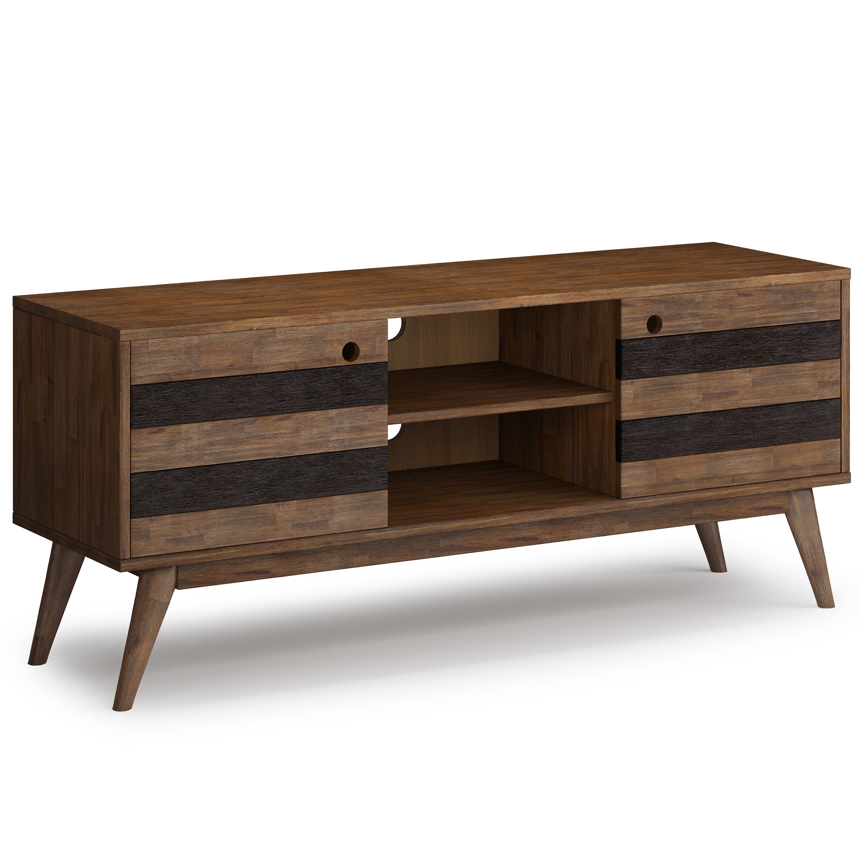 Clarkson Low TV Stand - Rustic Natural Aged Brown