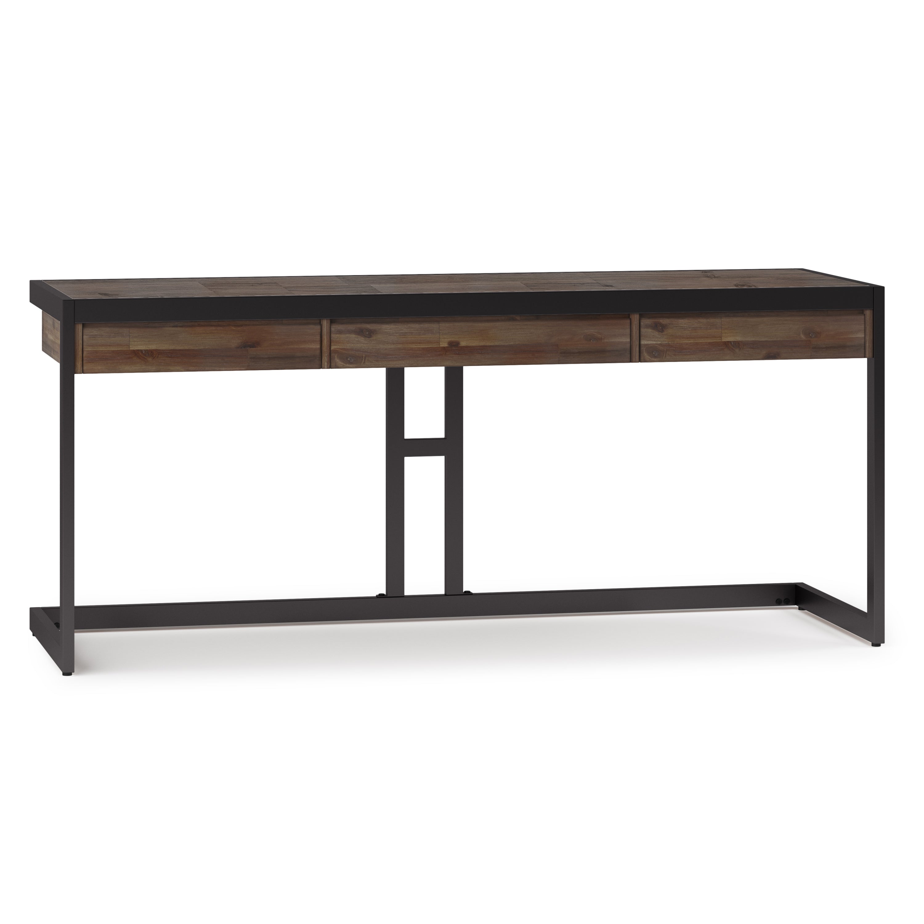Erina Large Rustic Desk - Natural Aged Brown