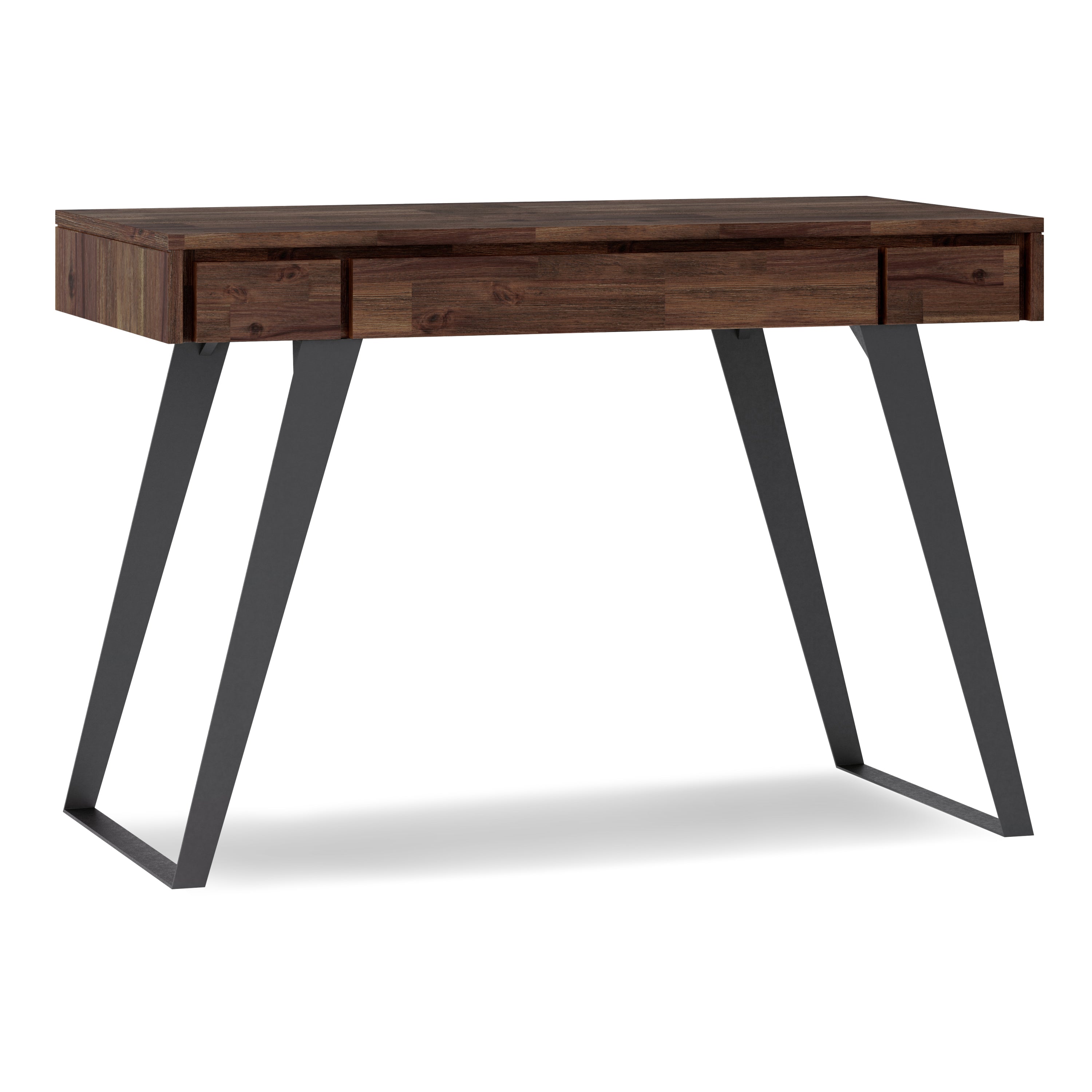 Lowry Small Desk - Distressed Charcoal Brown