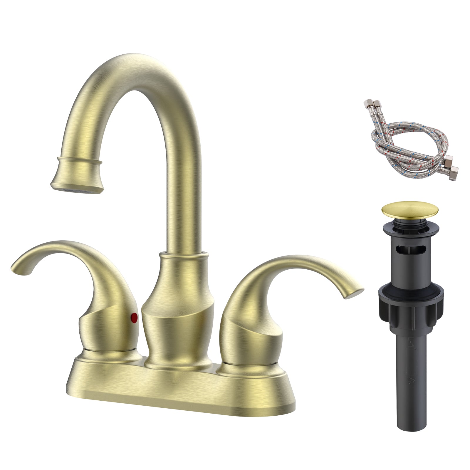 Brushed Gold Bathroom Faucet: Crescent Moon Style
