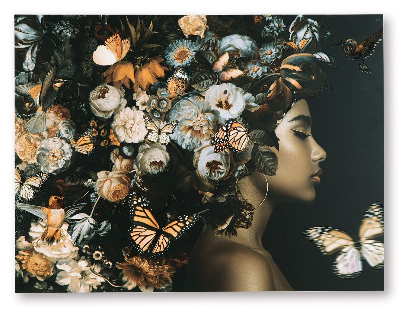 Valfer - Wall Art - Orange / Black / White