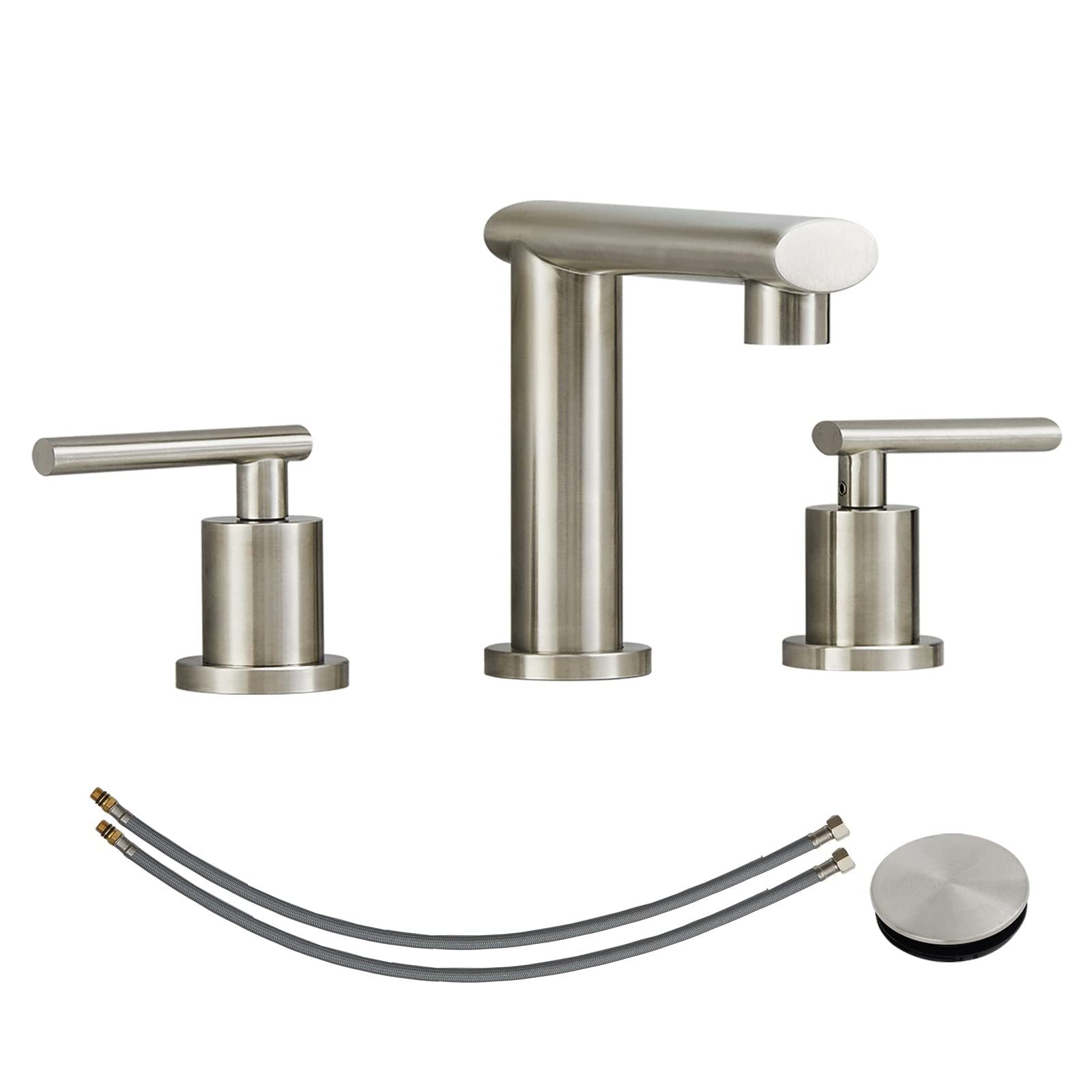 Modern Brushed Nickel Waterfall Bathroom Faucet