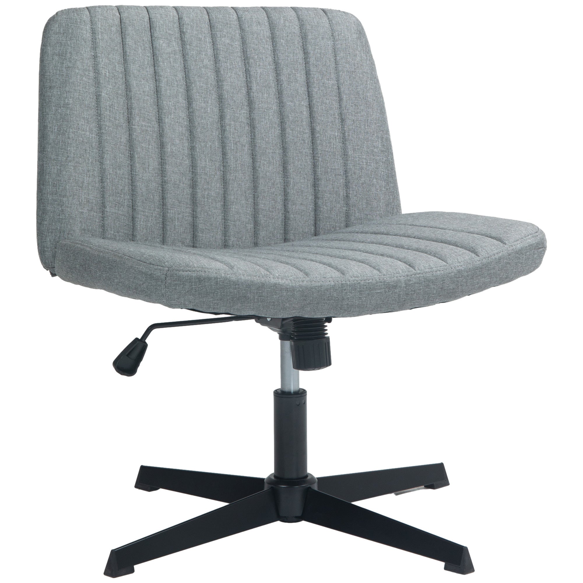 Armless Office Chair, Adjustable Height, Gray