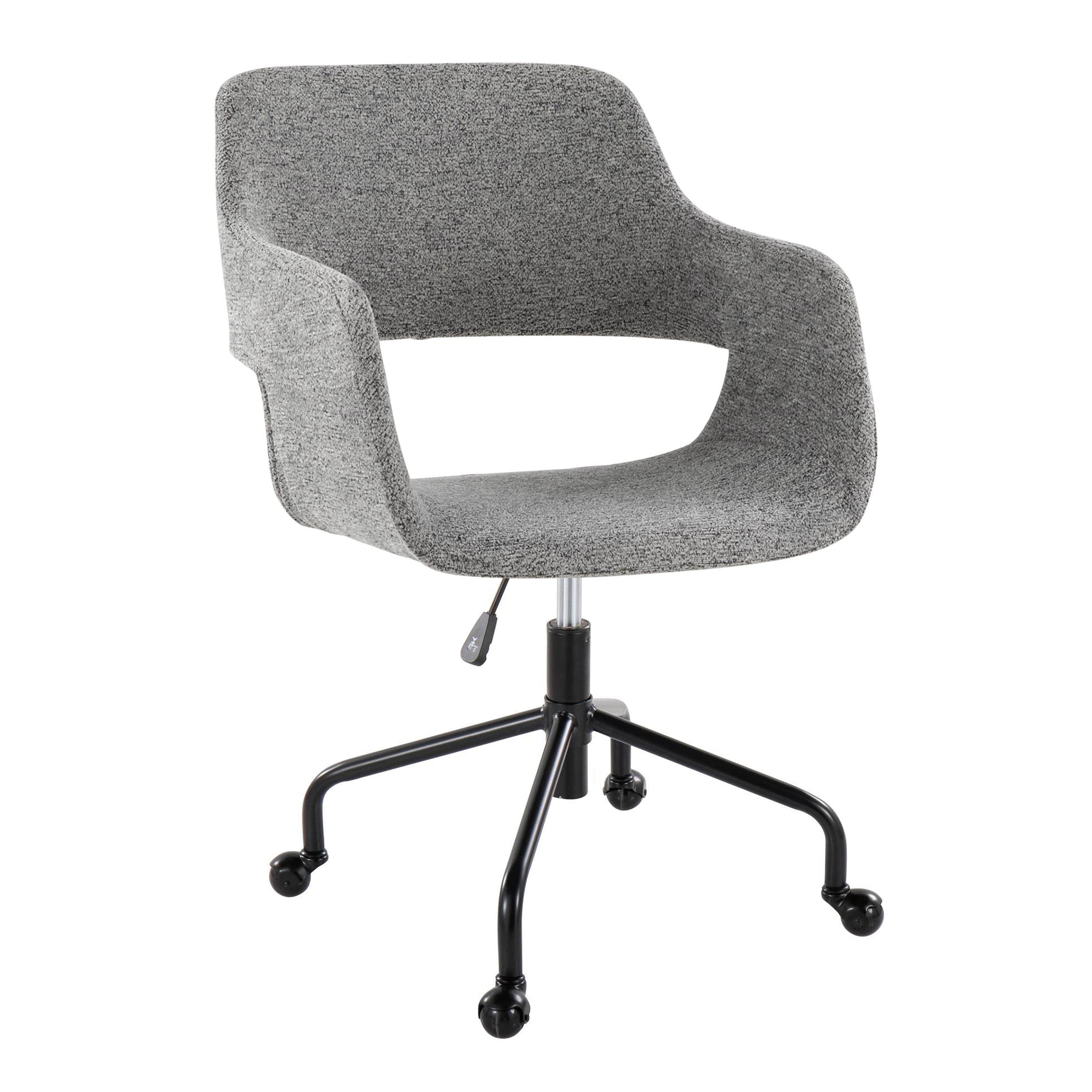LumiSource Margarite Adjustable Office Chair, Black/Grey