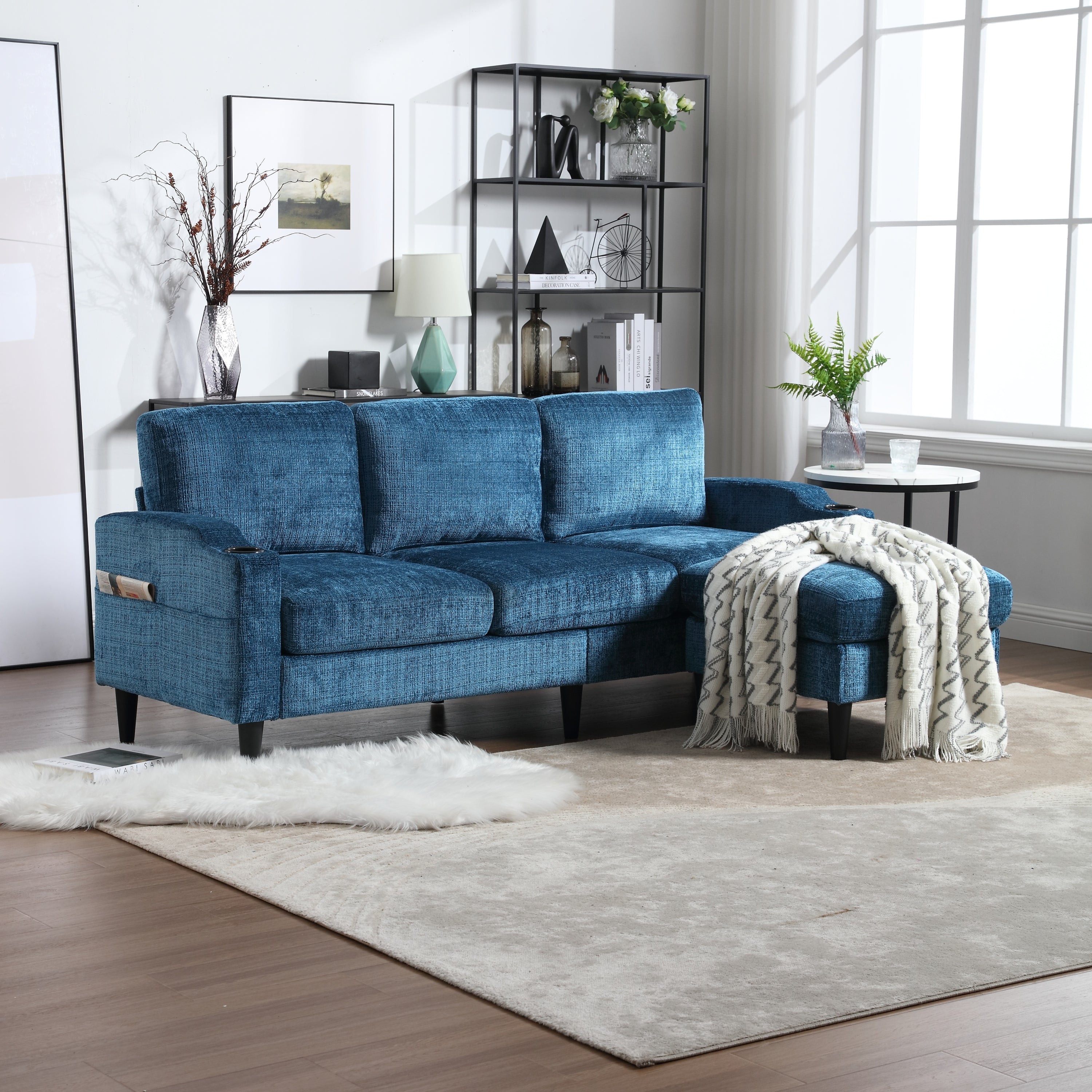 Cozy Chenille 3-Seater Sofa with Storage