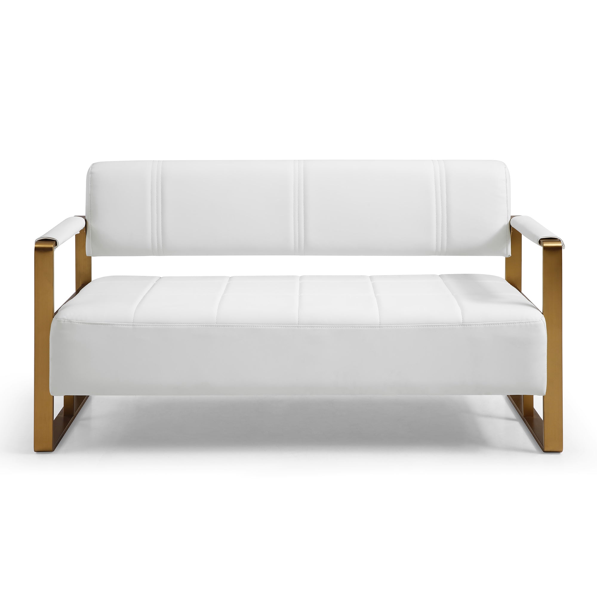 Modern White Loveseat Sofa: Small Space Living Room