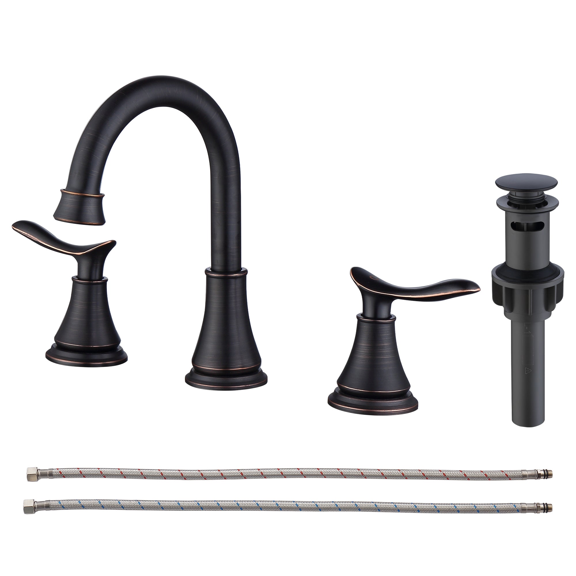 Oil Rubbed Bronze 8" Widespread Bathroom Faucet