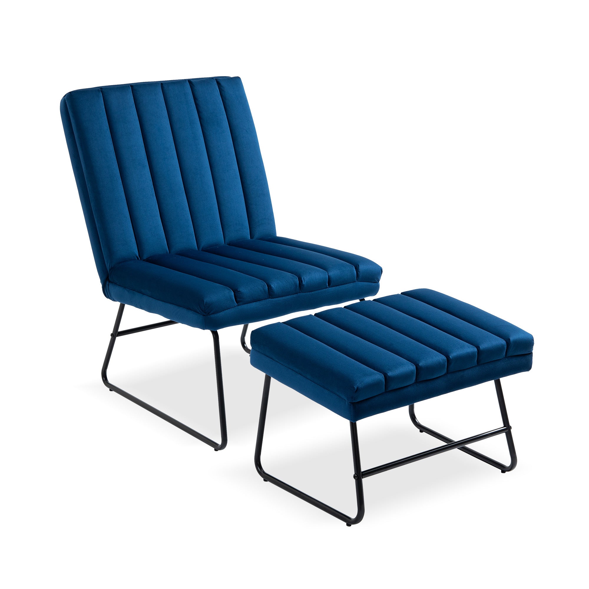 Modern Dark Blue Lounge Chair | Contemporary Sofa Seating