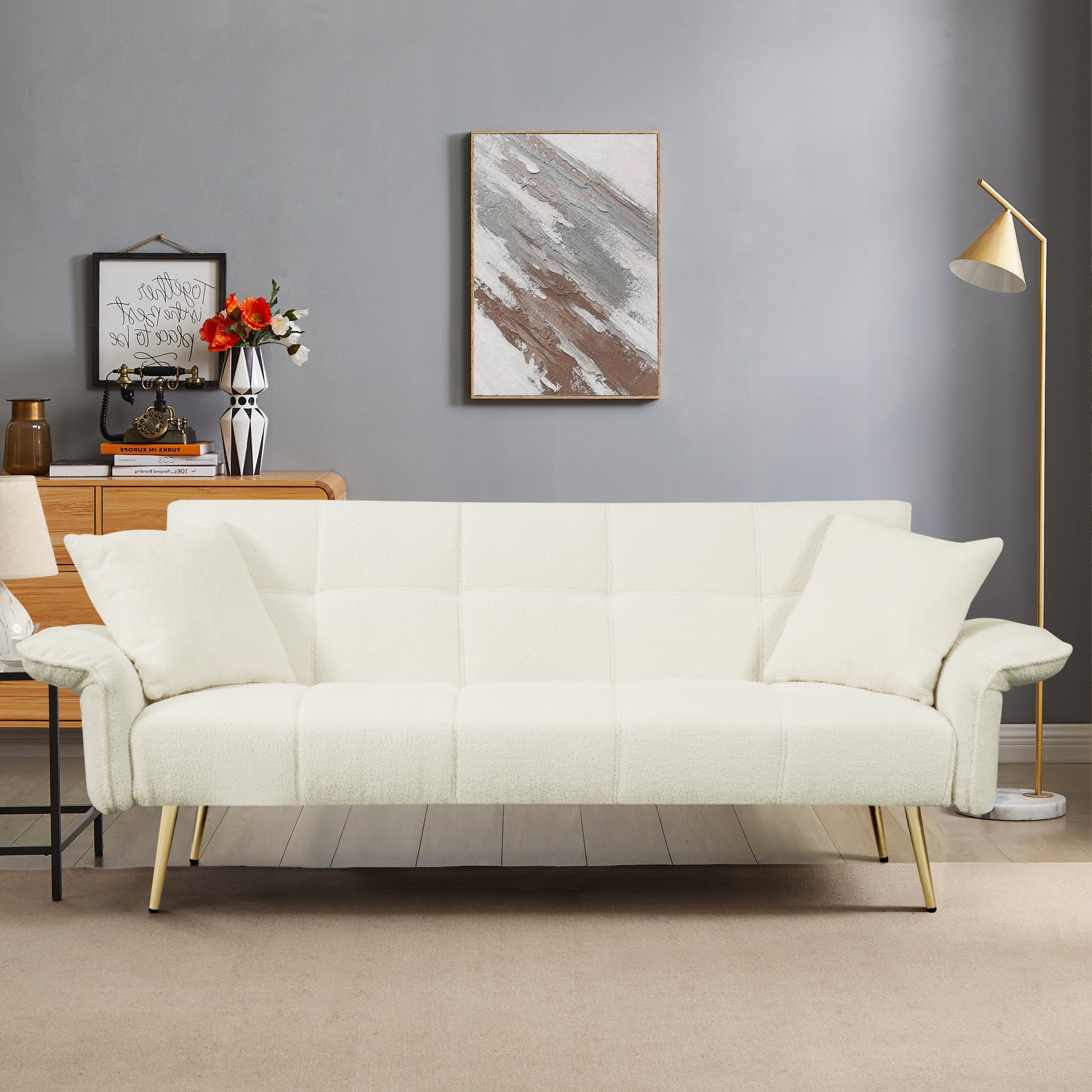 Futon Sofa Bed: Double, Folding, Space-Saving
