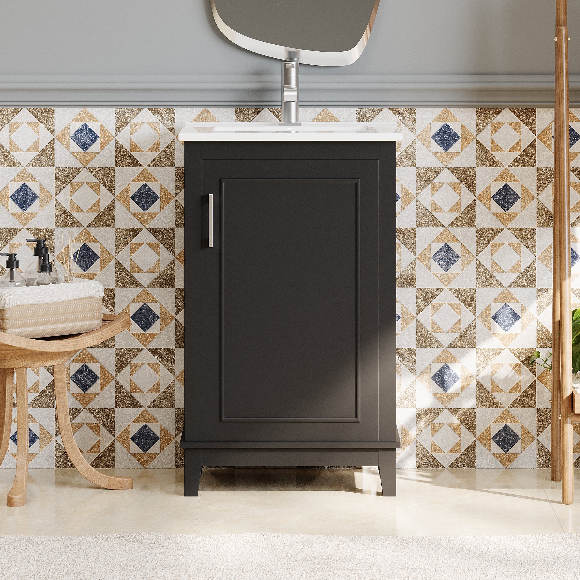 20" Modern Bathroom Vanity: Ample Storage & Basin