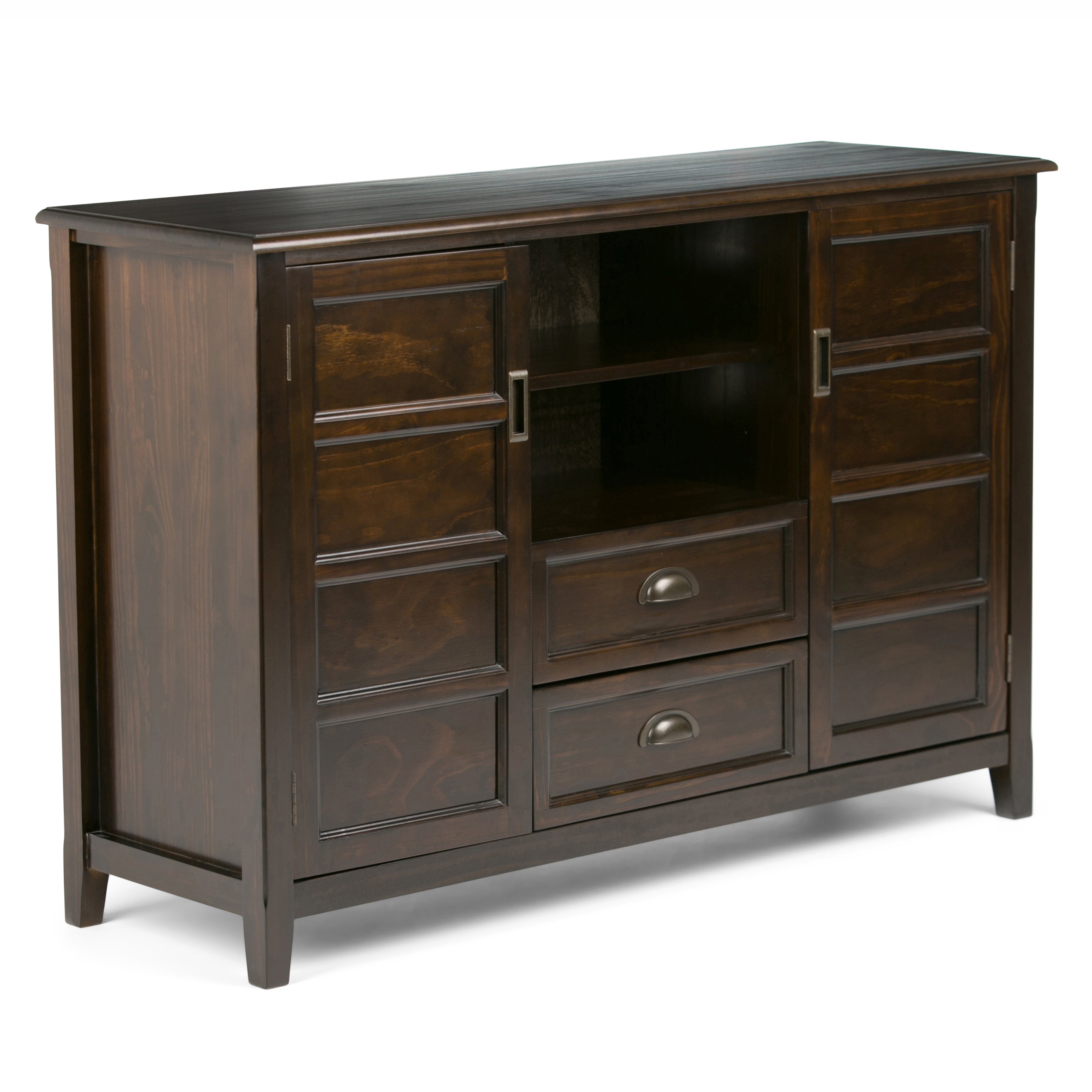Burlington Tall TV Stand, Mahogany Brown | Media Console